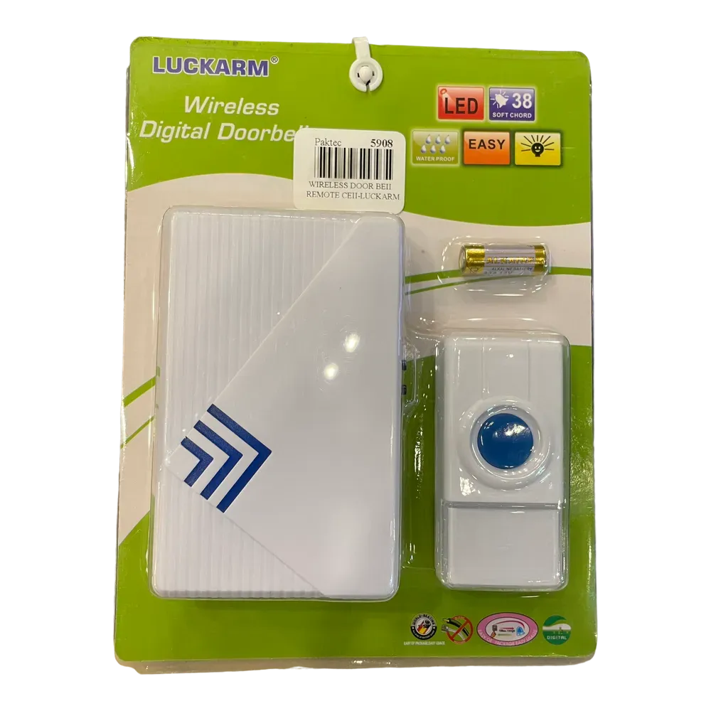 Image of product WIRELESS DOORBELL WITH REMOTE CELL LUCKARM