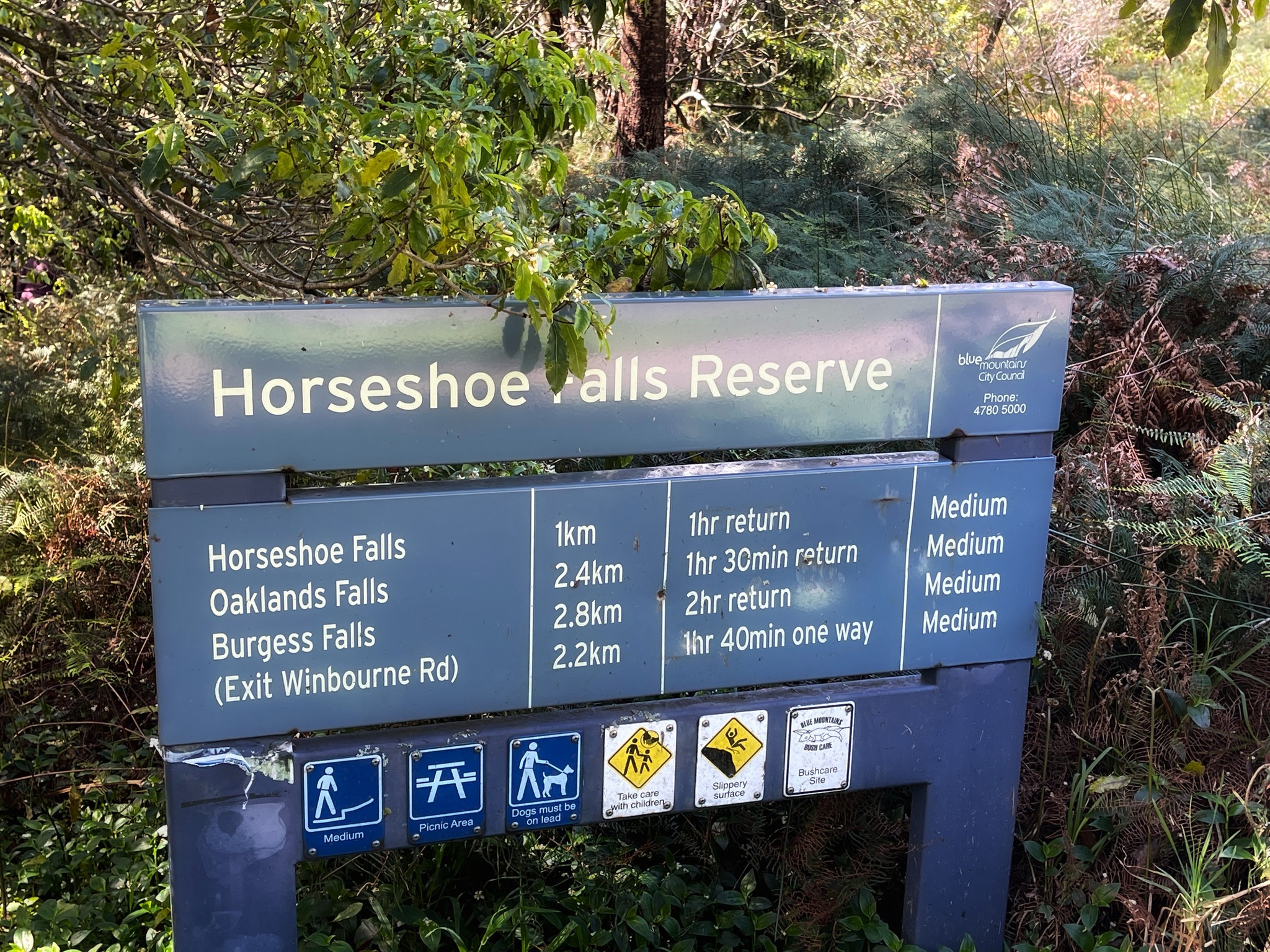 Horseshoe, Oaklads & Burgess Falls Walking Track
