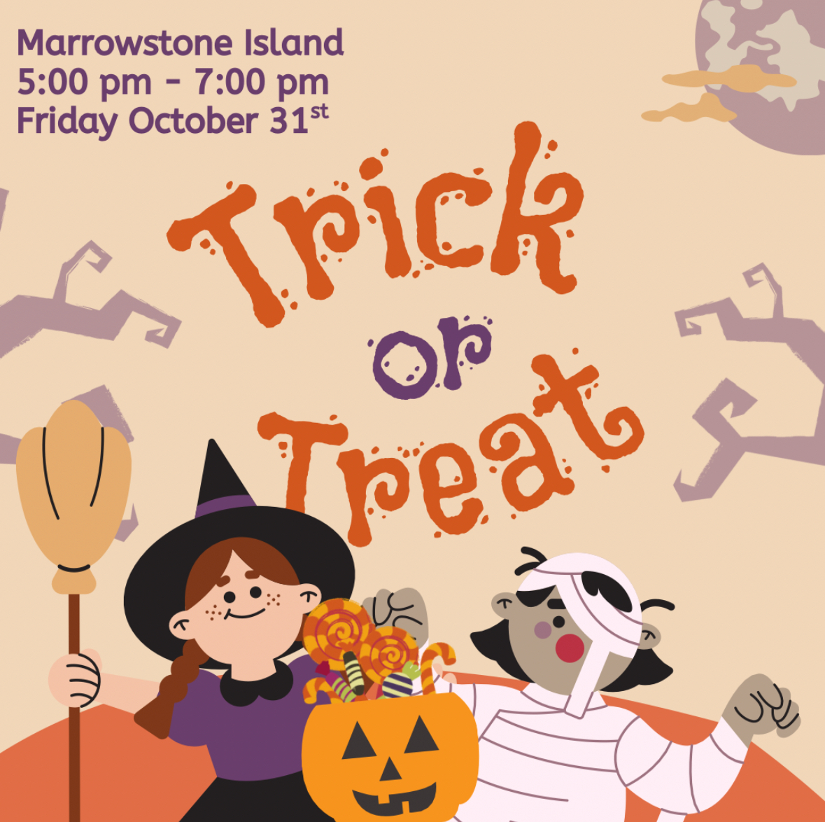 Marrowstone Trick or Treat Map 5-7 pm Oct 31st