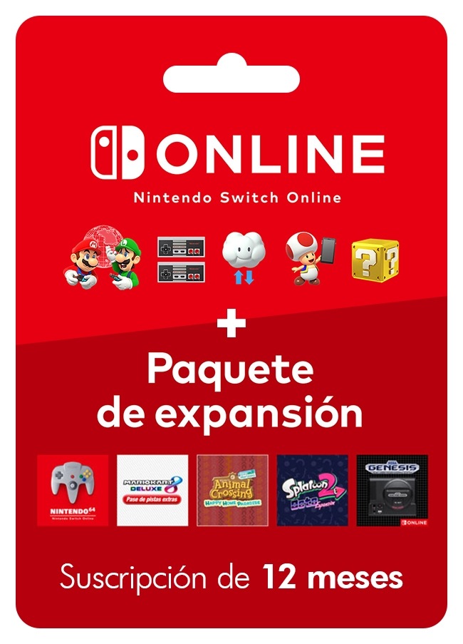 Nintendo Membresia 12 meses + paquete de expansión Suscripción