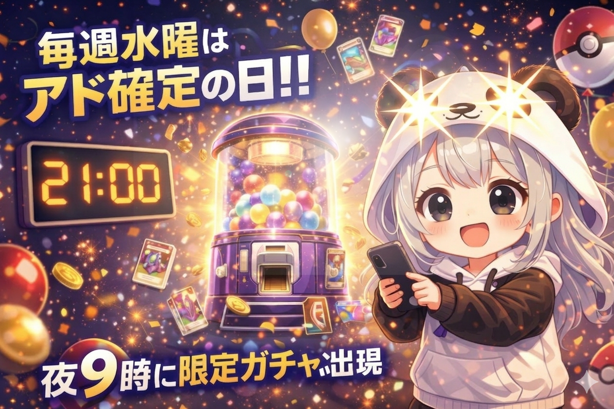 【アド確定の日】毎週水曜日21時…限定ガチャ出現
