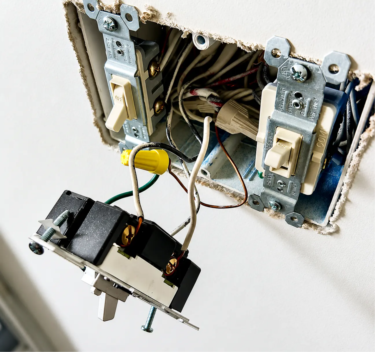 New outlet and switch installation