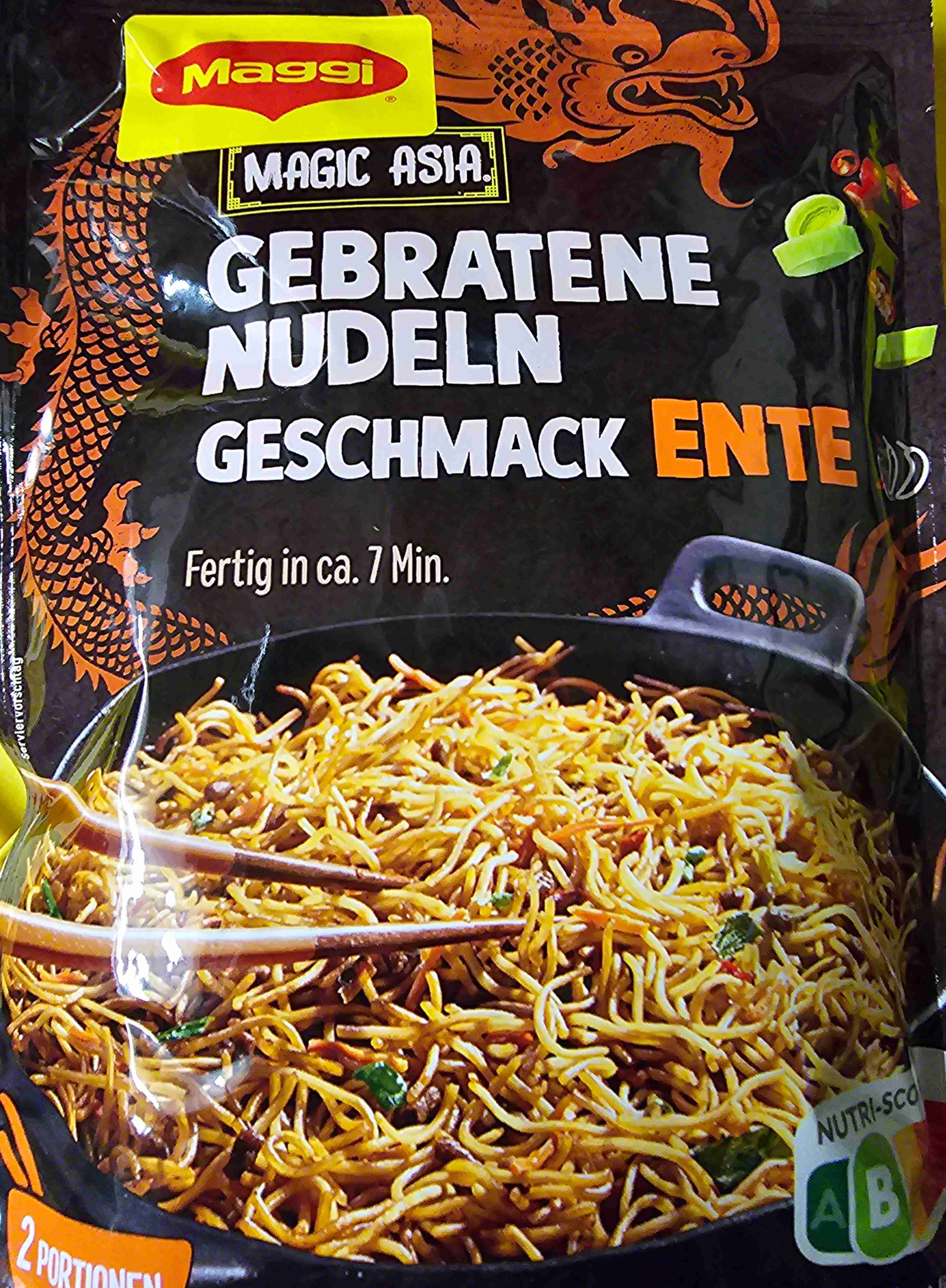 Gebratene Nudeln Geschmack Ente