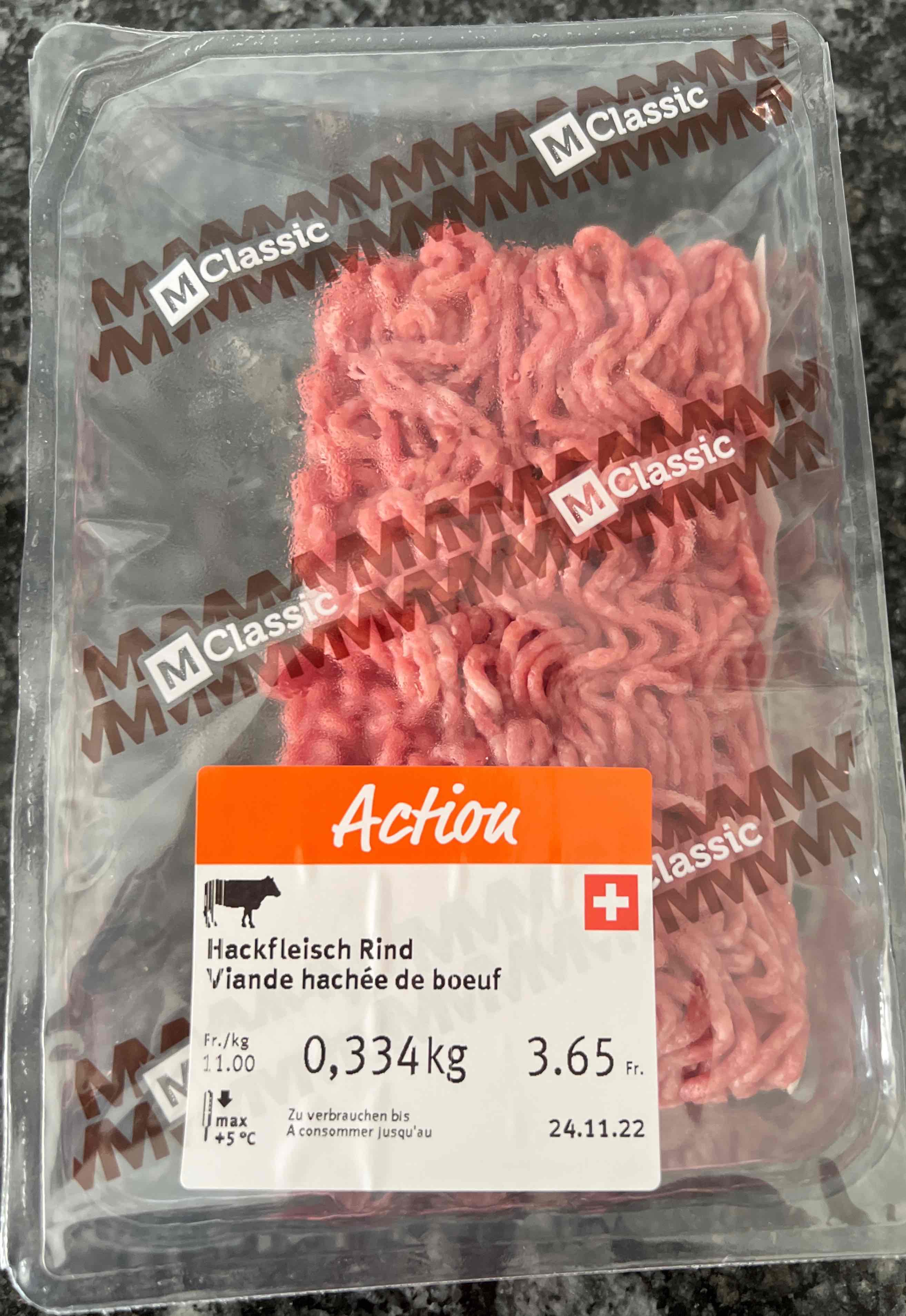 Hackfleisch Rind