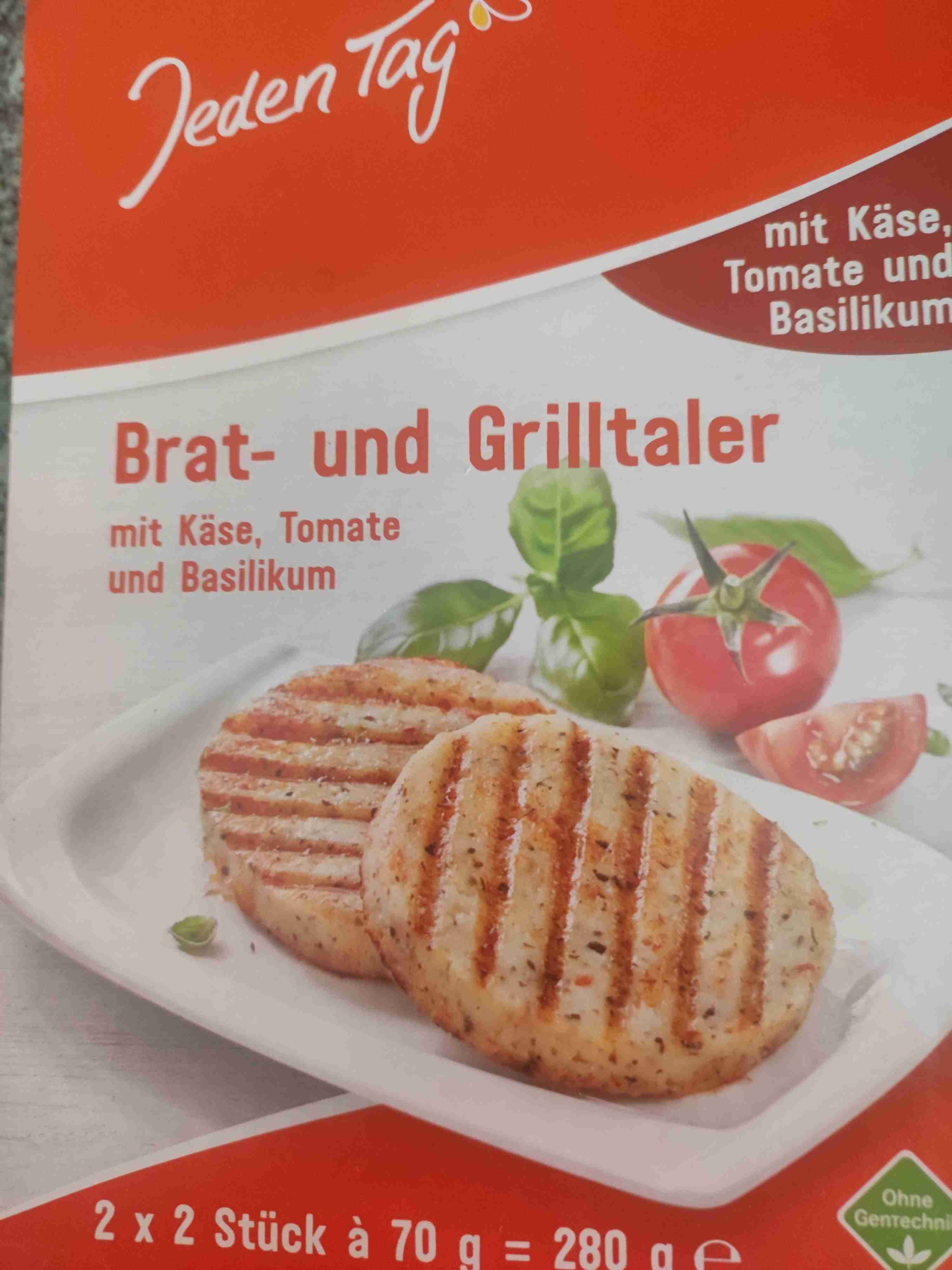 Brat- und Grilltalernit Käse und Basilikum 