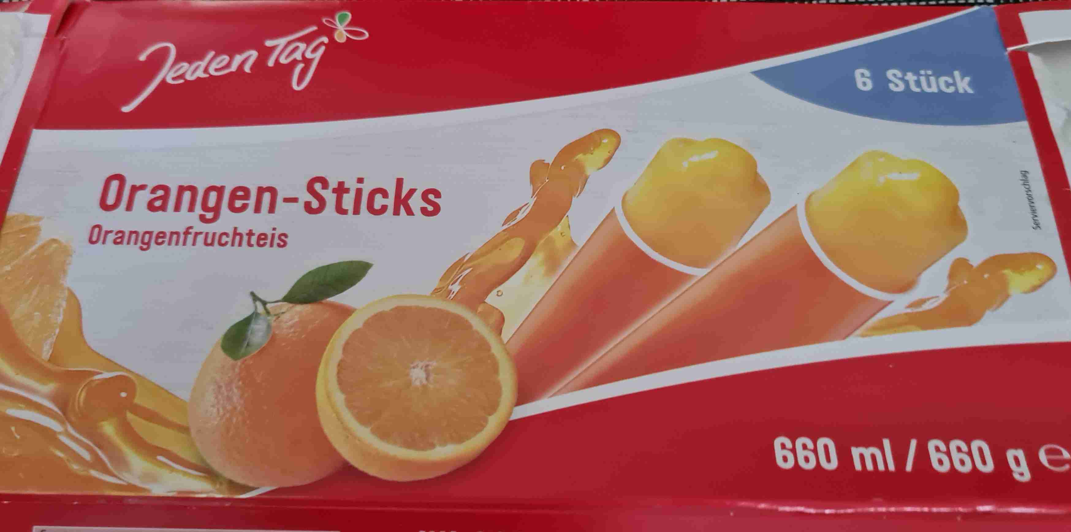 Orangen-Sticks Fruchteis