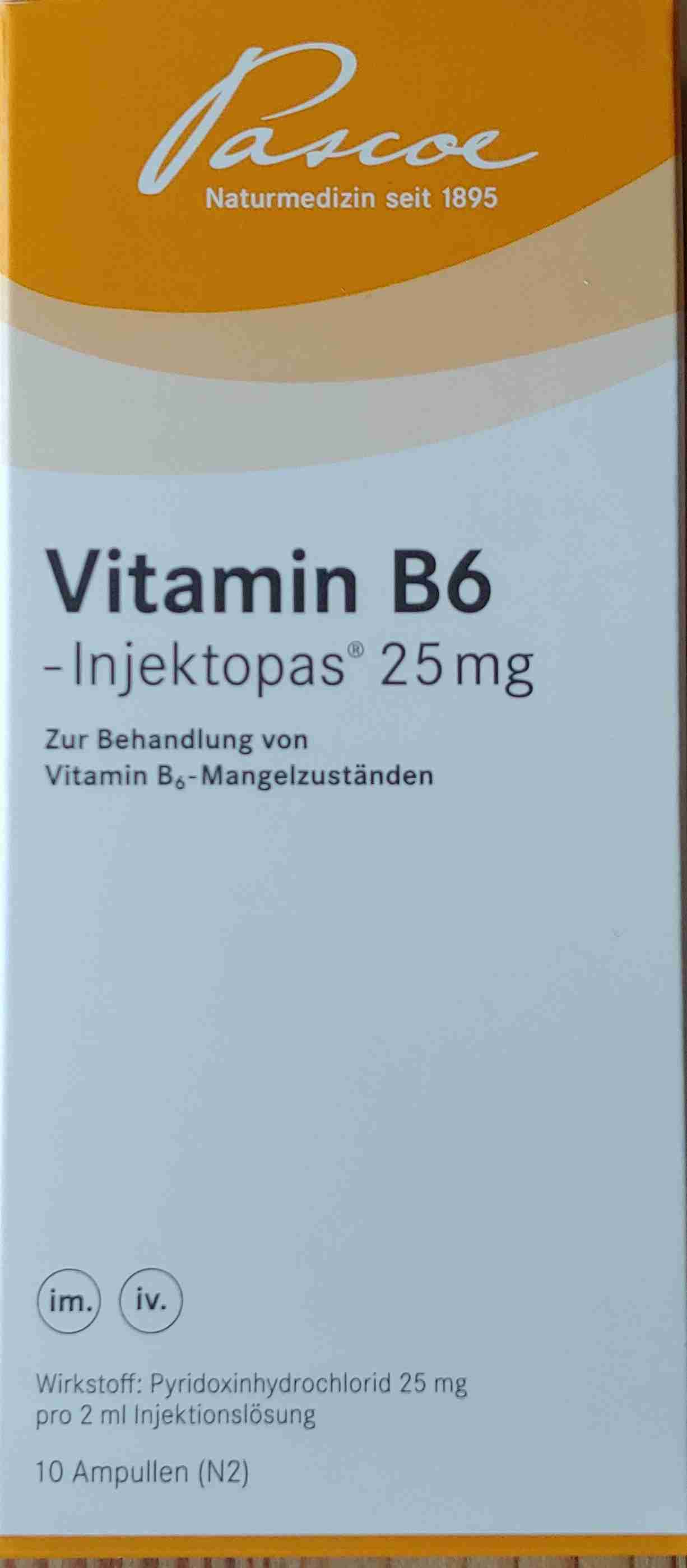 Vitamin B6 -Injektopas 25mg