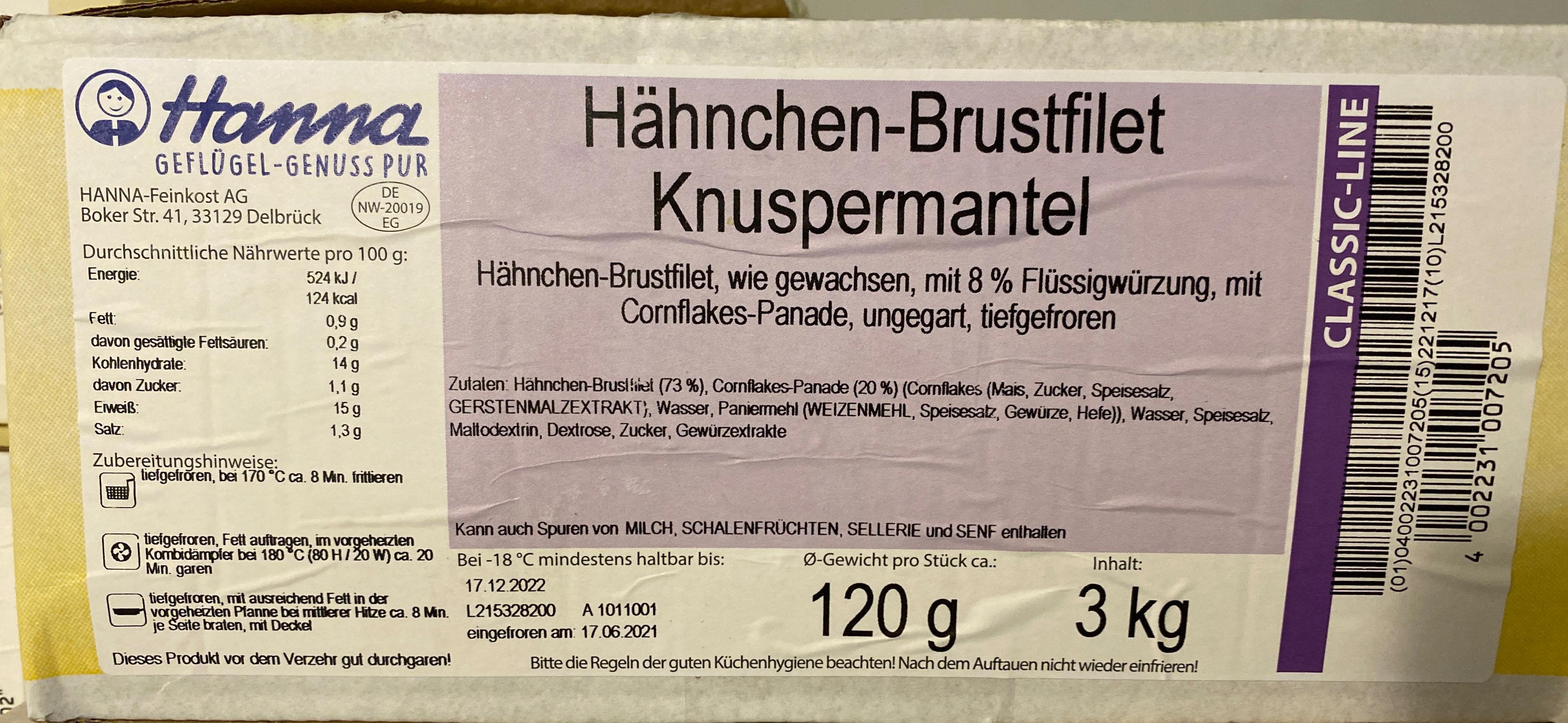 Hänchen-Brustfilet Knupermantel