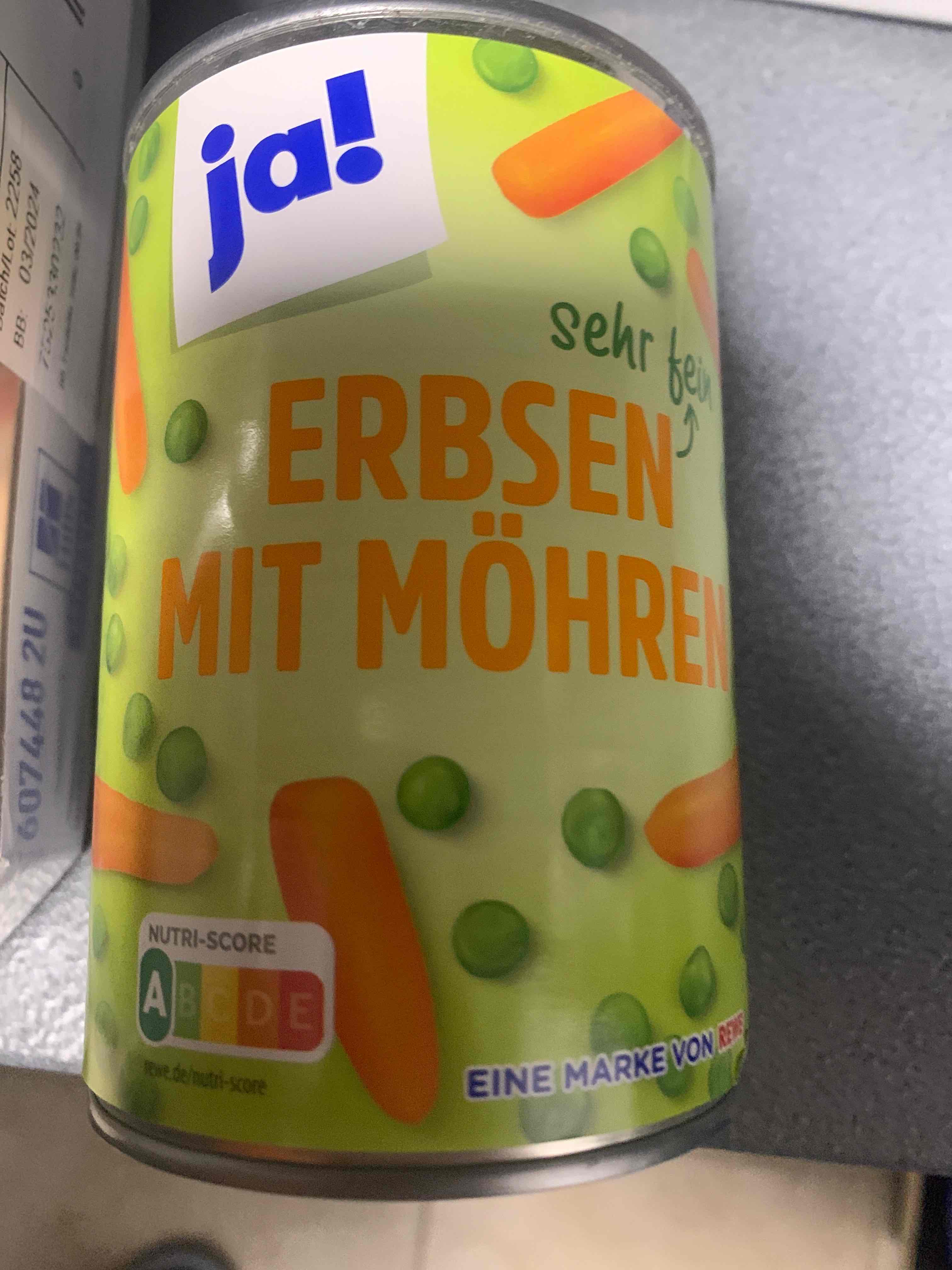 Erbsen mit Möhren, sehr fein