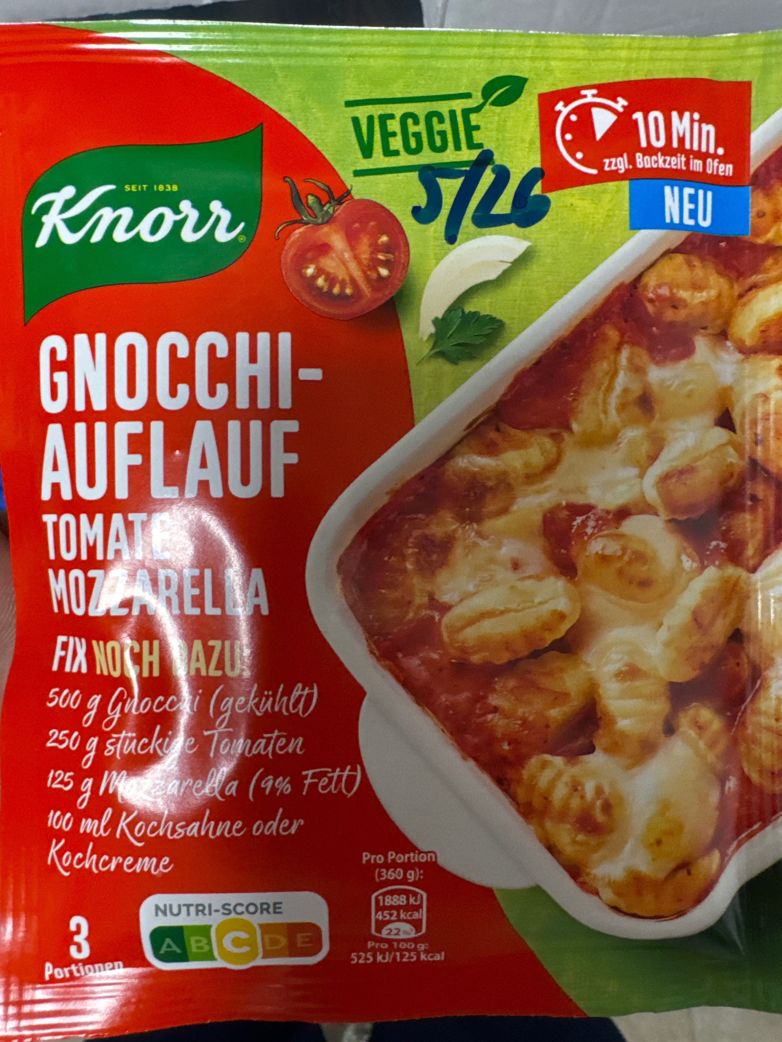 Gnocchi Auflauf, Tomate Mozzarella