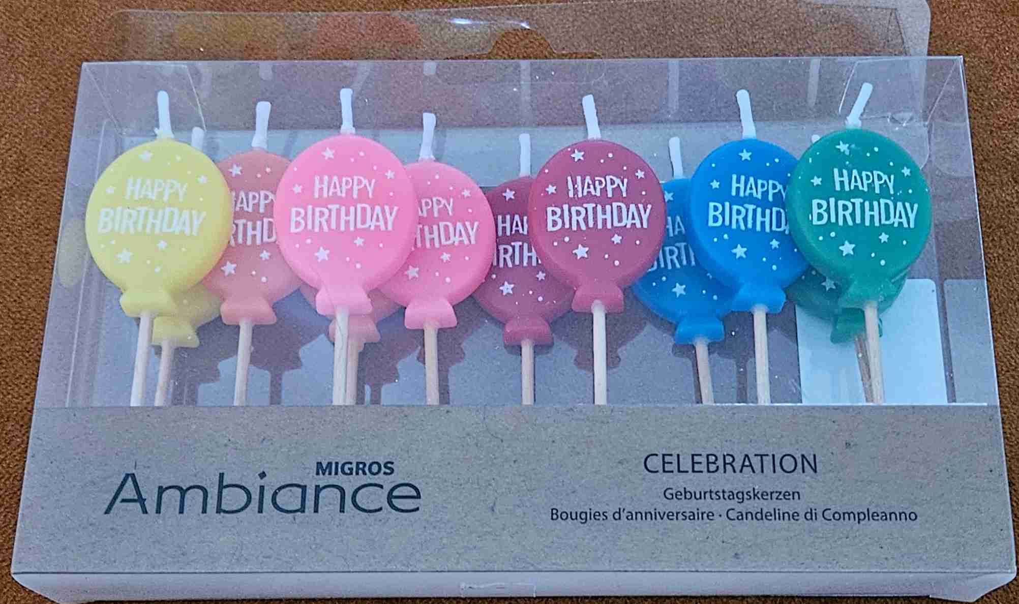 Geburtstagskerzen, Happy Birthday