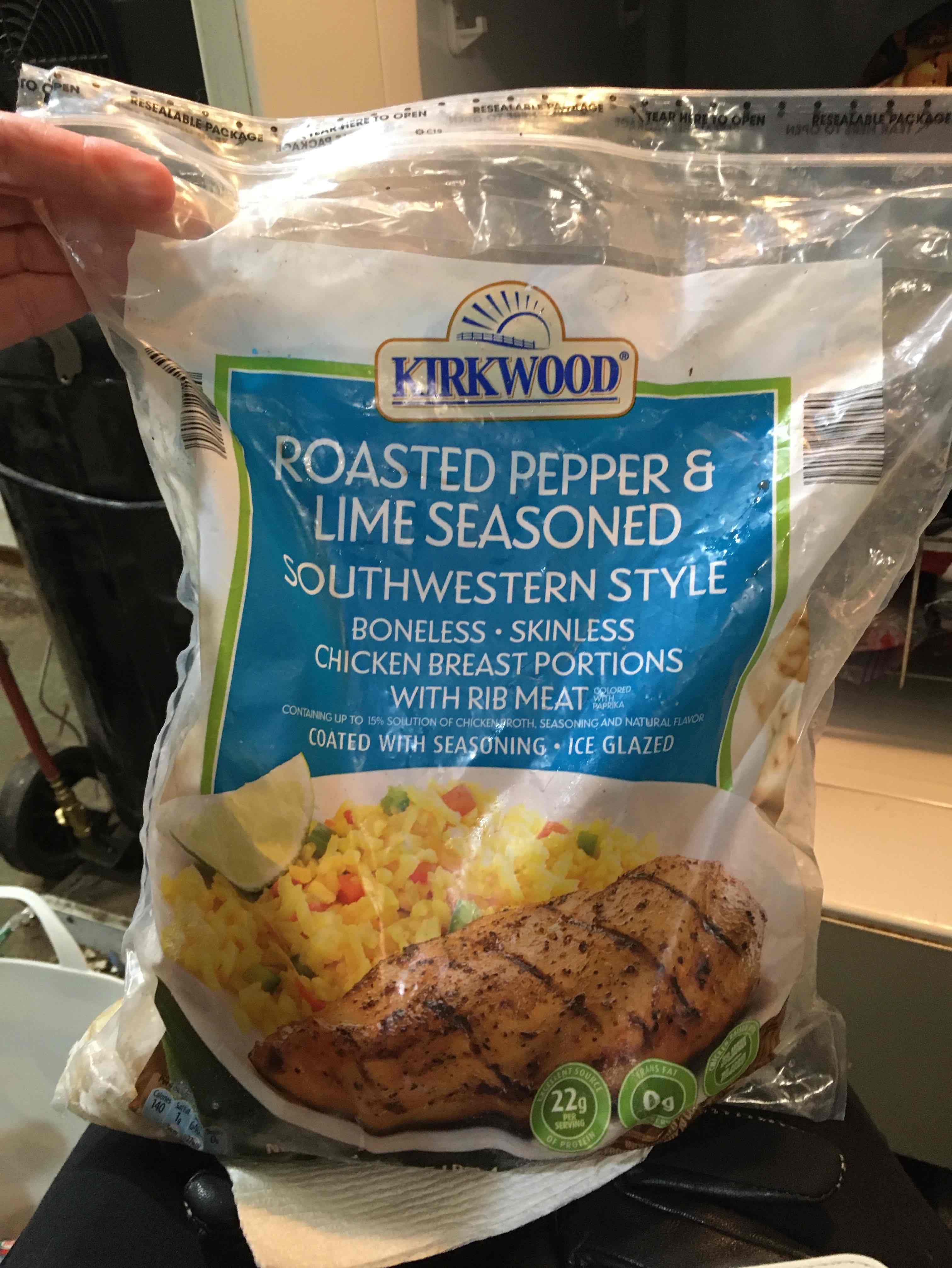 Roasted Pepper & Lime Seasoned Southwestern Style Boneless Skinless Chicken Breast Portions 