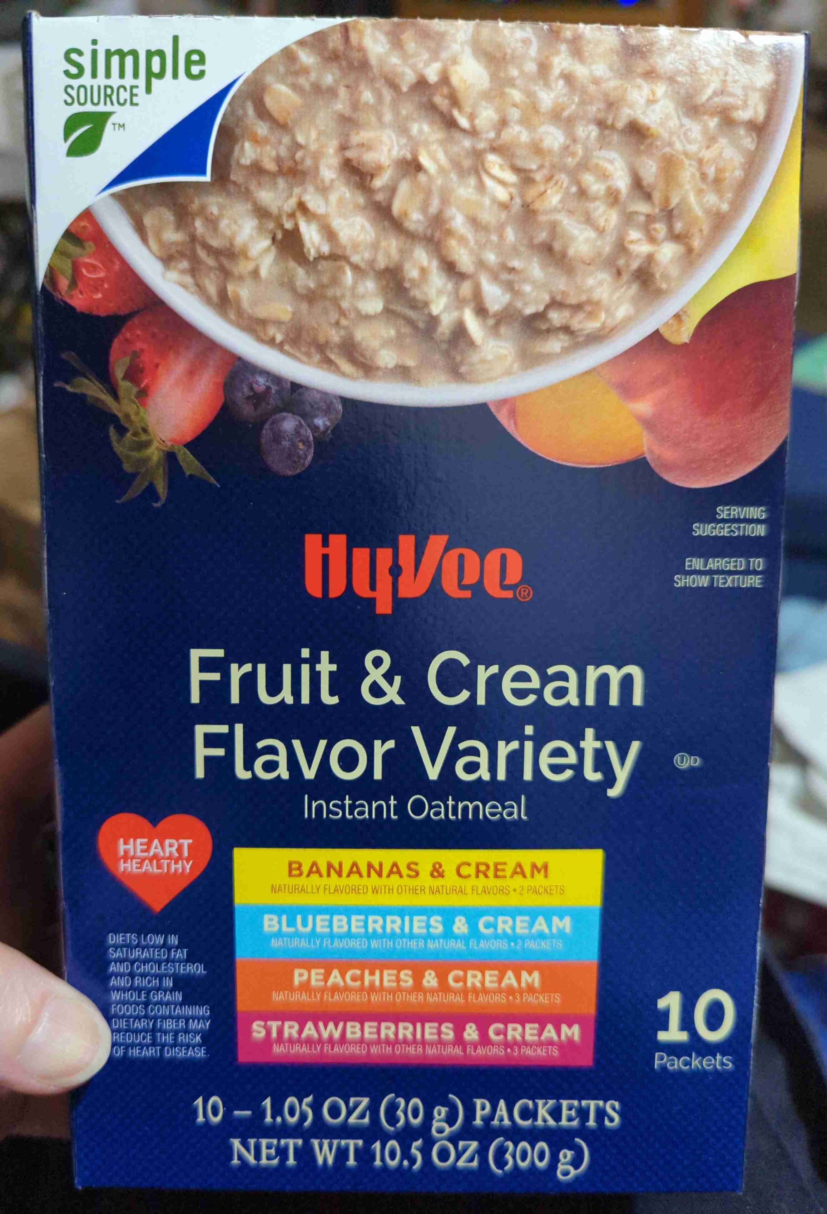 Fruit & Cream Flavor Variety Instant Oatmeal 