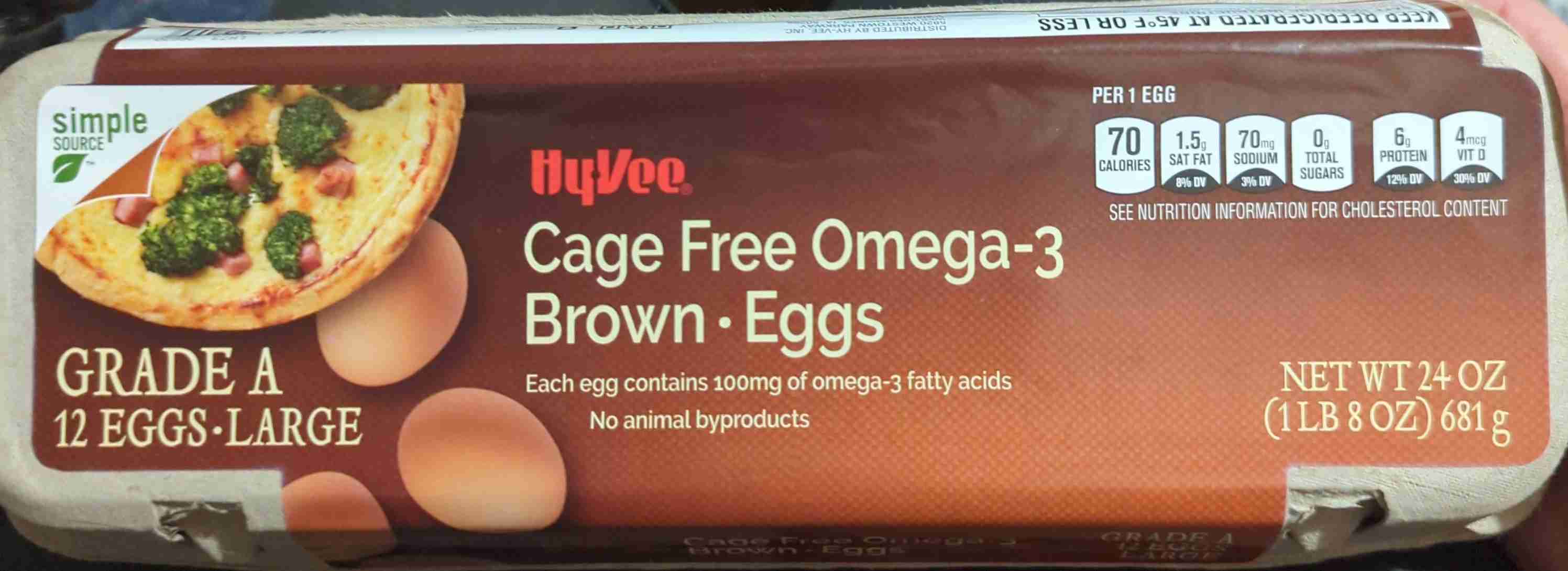 Cage Free Omega-3 Brown Eggs 