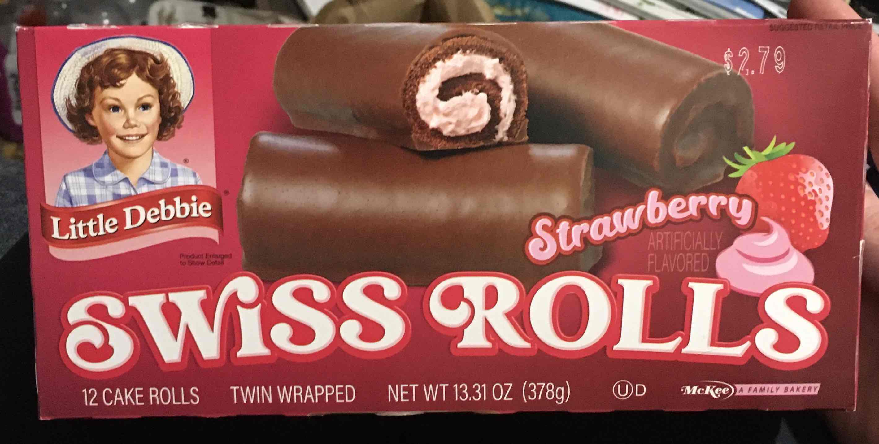 Strawberry Swiss Rolls 