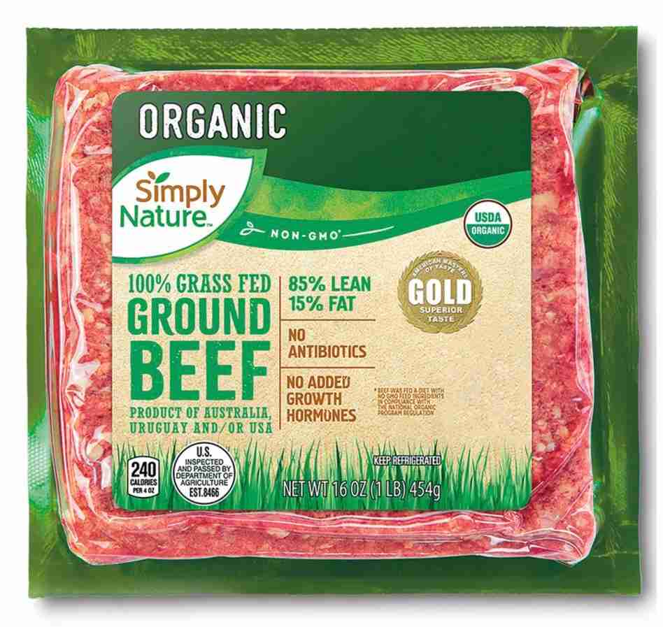 Organic Grass Fed 85% Lean Ground Beef 