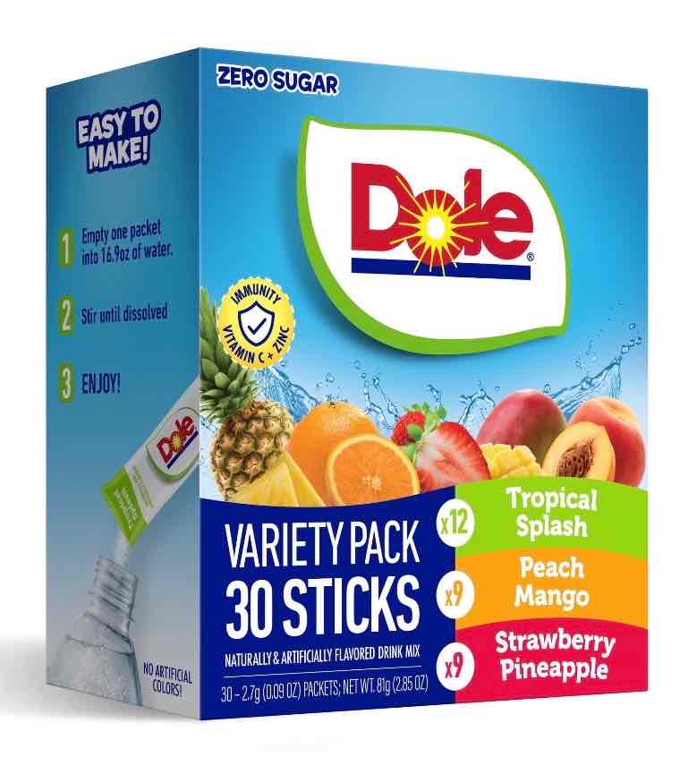 Variety Pack Strawberry Pineapple, Peach Mango & Tropical Splash Drink Mix Packets