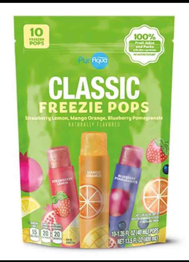 Classic 100% Fruit Juice & Puree Freezie Pops