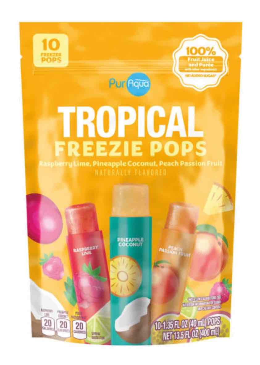 Tropical 100% Fruit Juice & Puree Freezie Pops