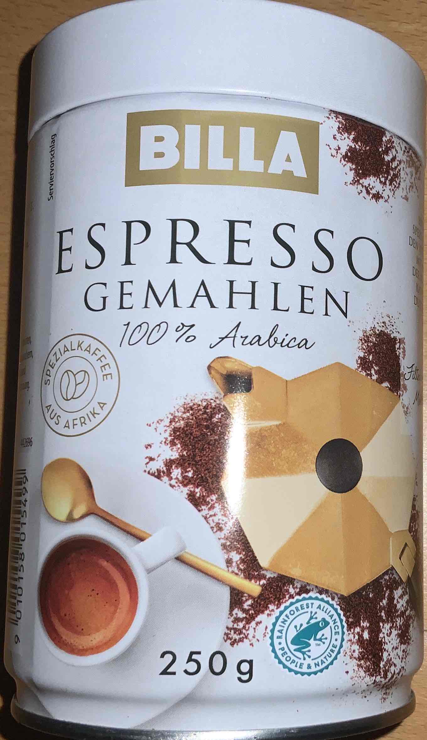 Espresso gemahlen 100% Arabica