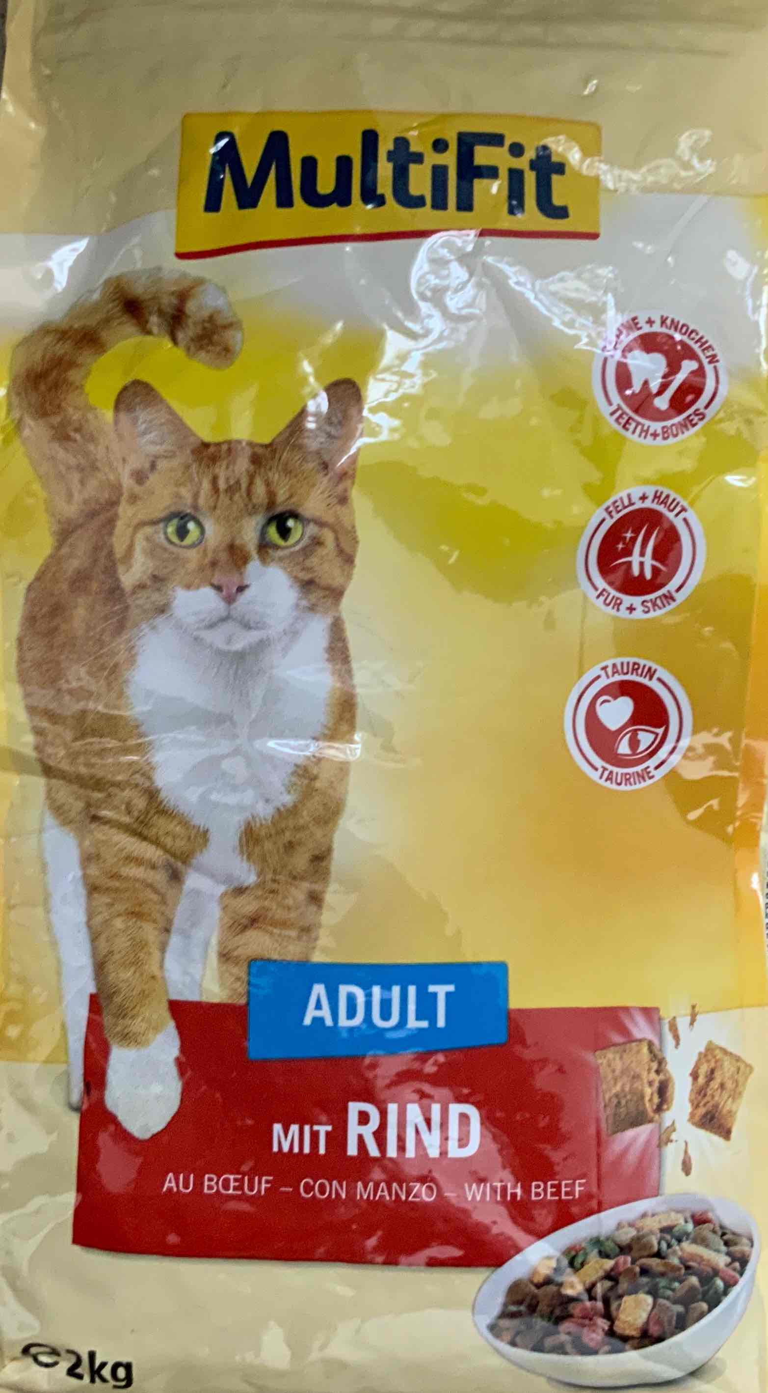Katzentrockenfutter Rind