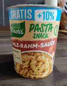 Pasta Snack Pilz-Rahm-Sauce