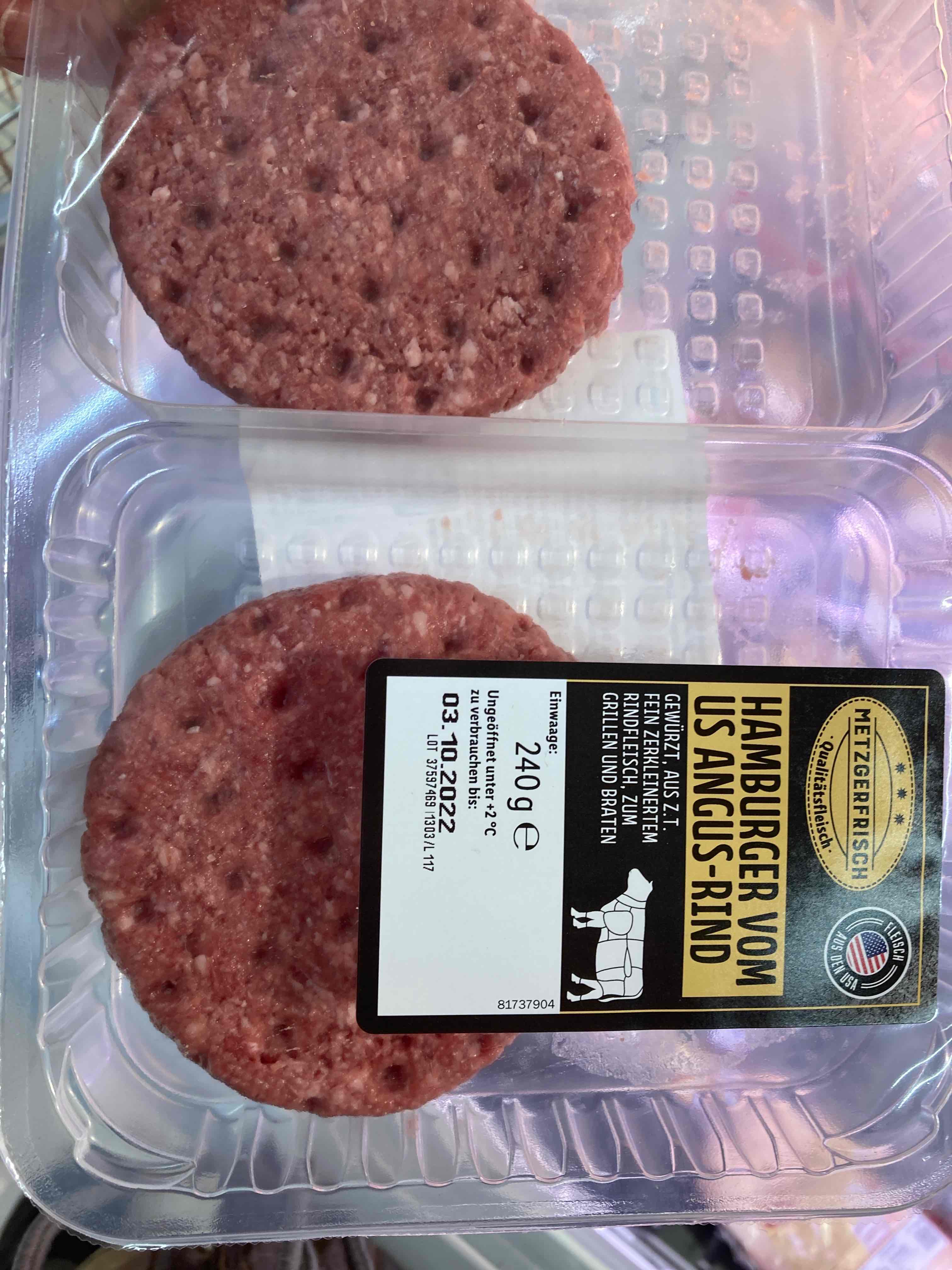 Hamburger vom Rind