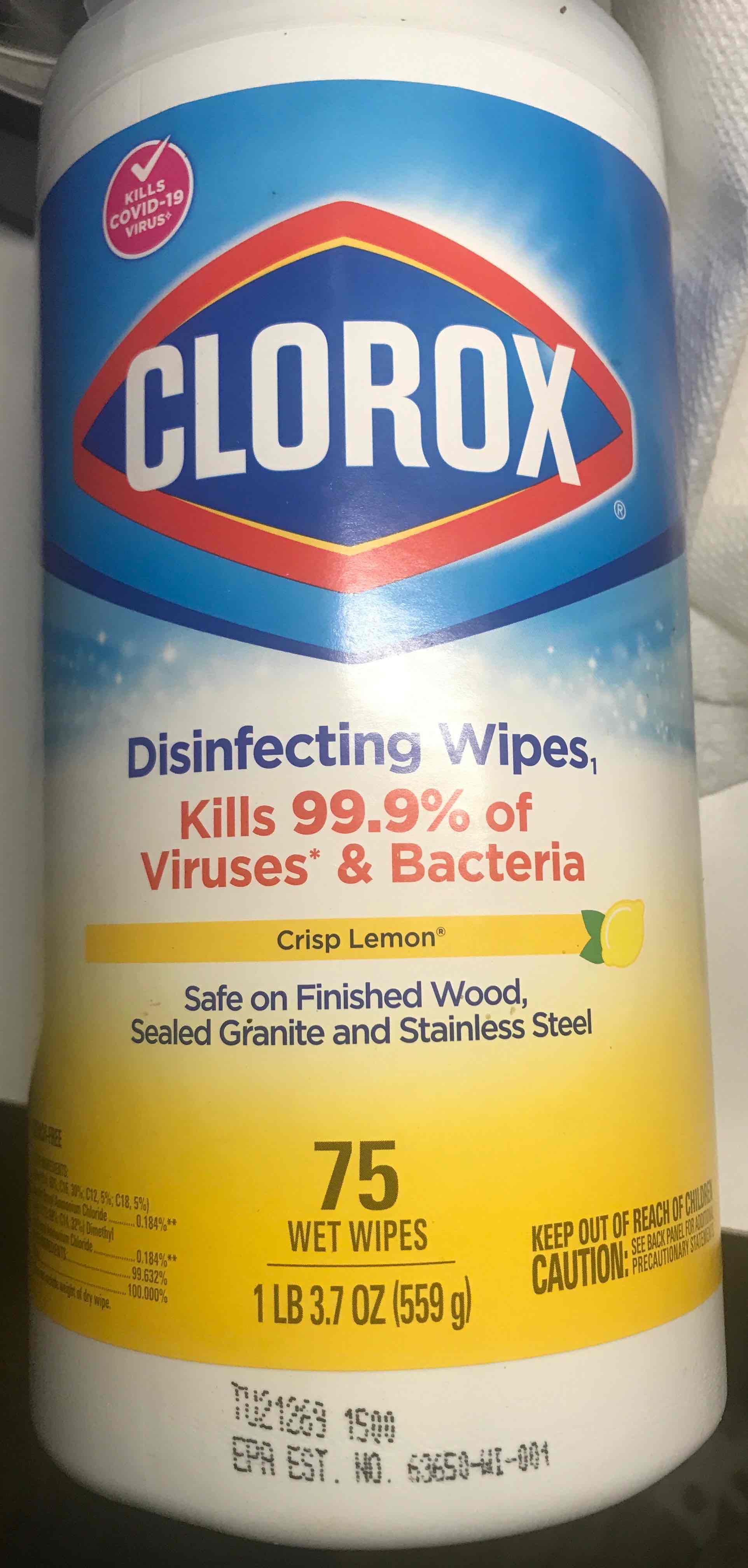 Disinfecting Wipes, Crisp Lemon