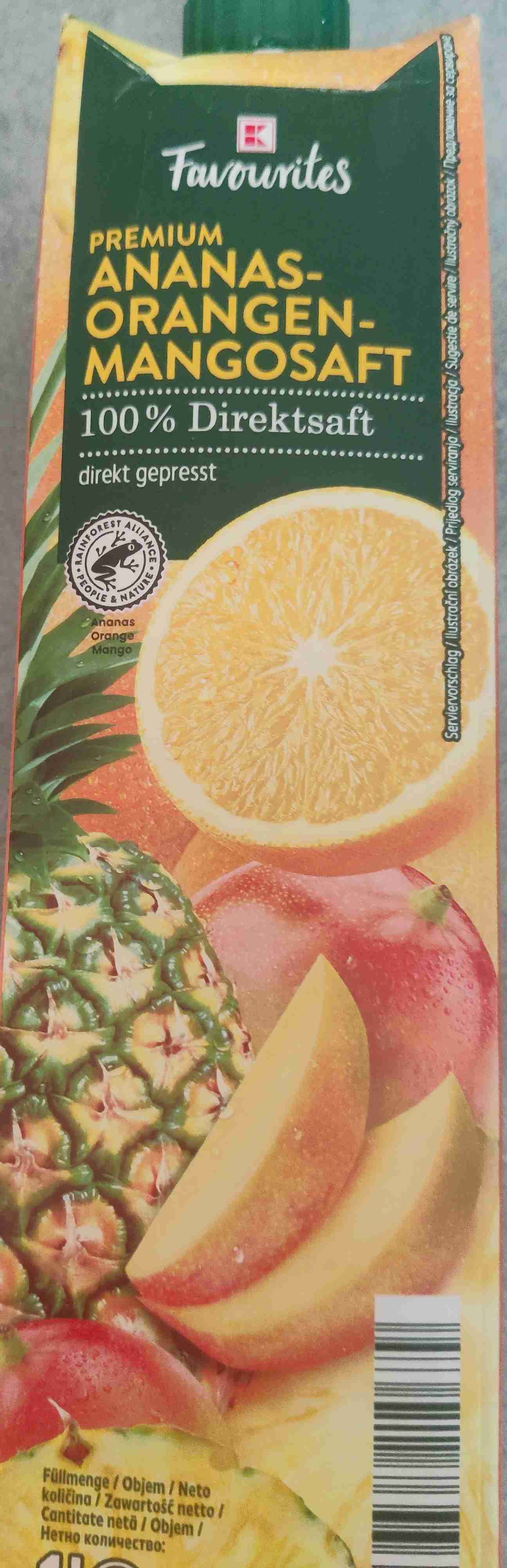 K Favorites Ananas-Orangen-Mangosaft