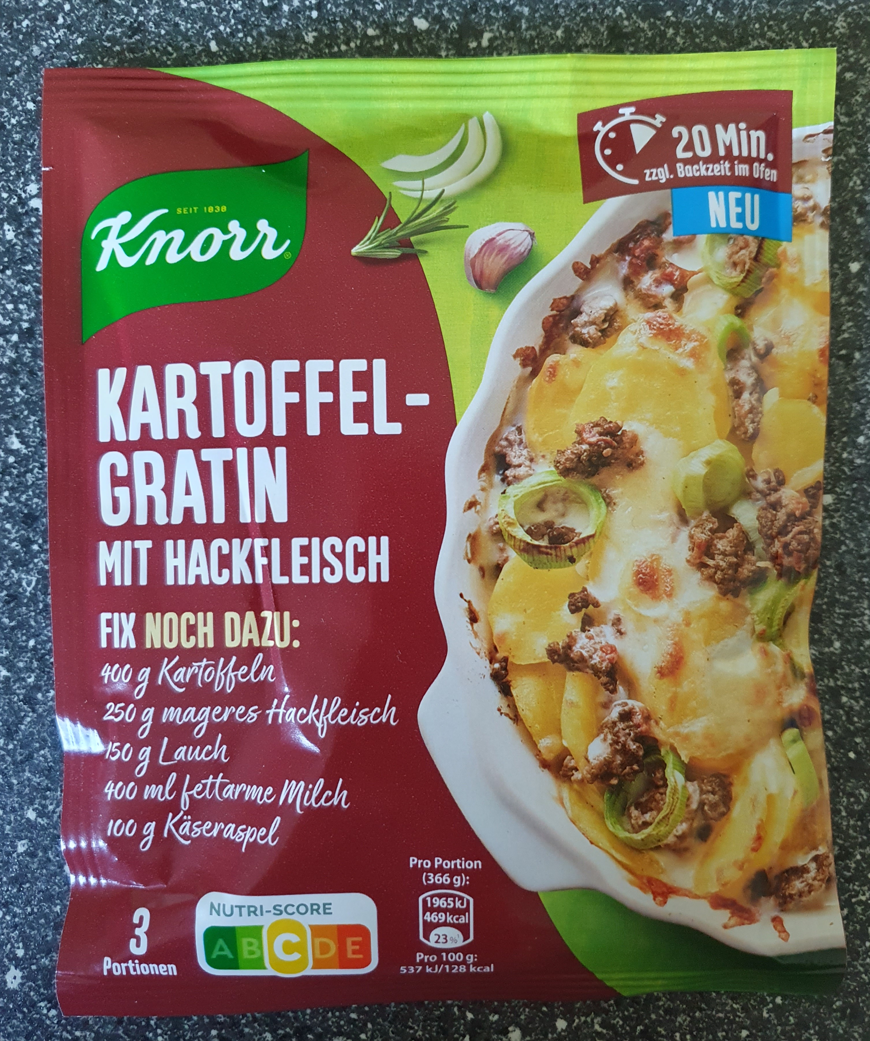 Kartoffelgratin mit Hackfleisch 