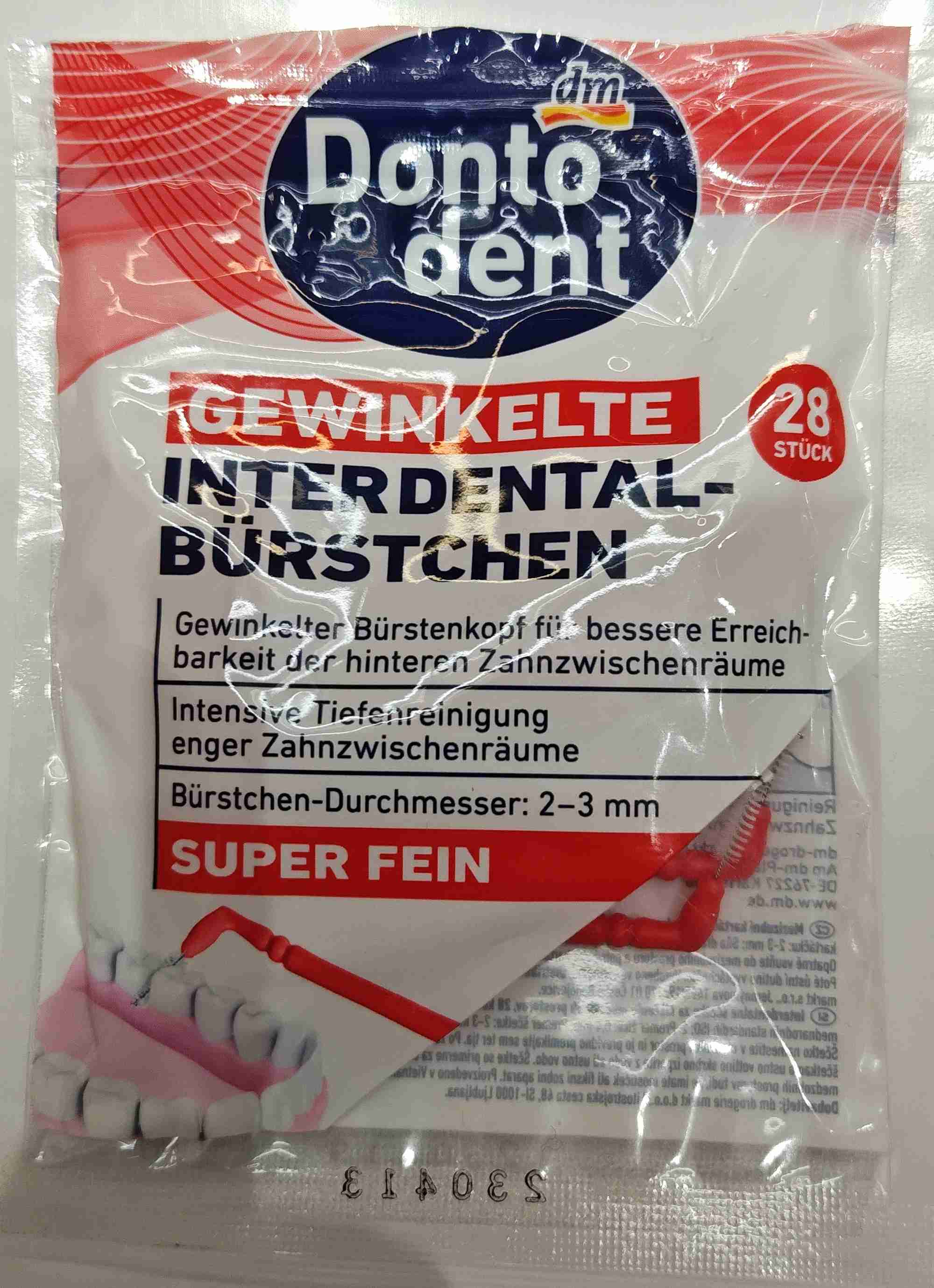 Gewinkelte Interdental Bürstchen super fein 2-3 mm