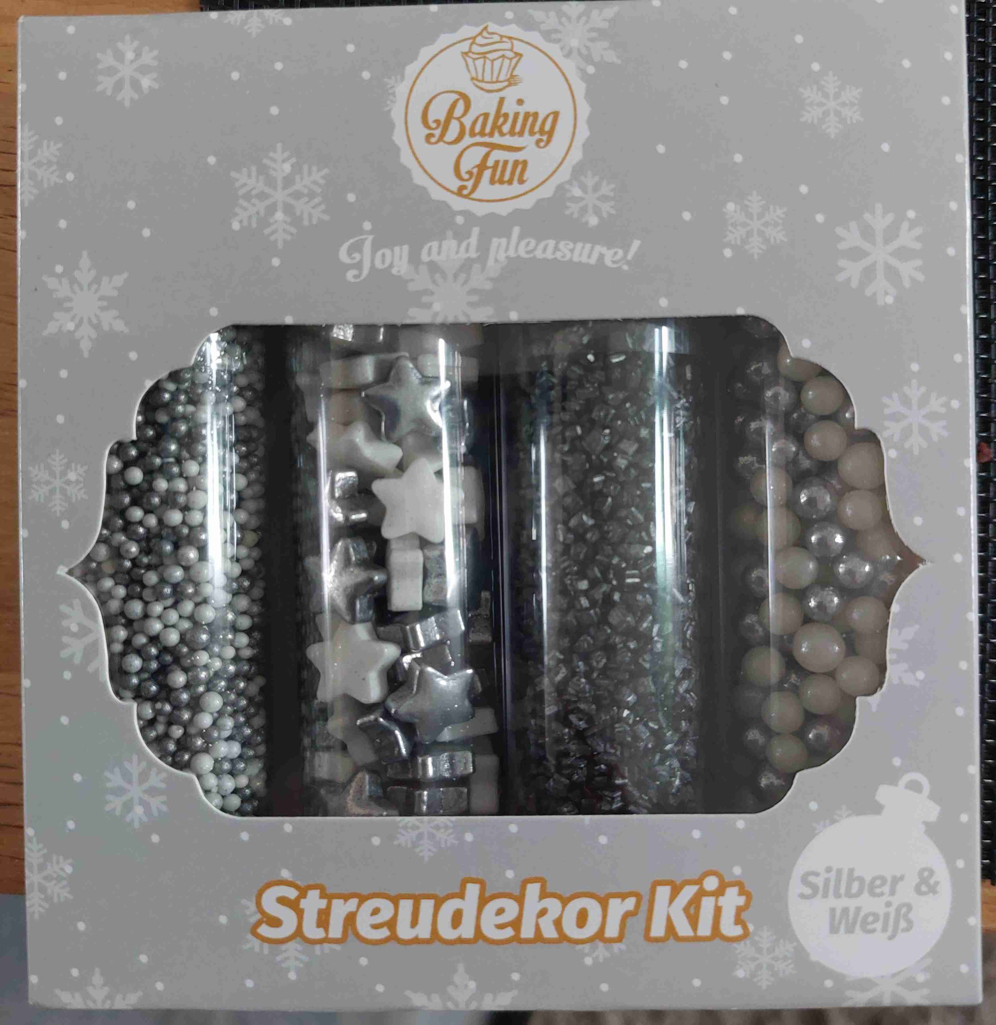 Streudekor Kit Silber&Weiß 