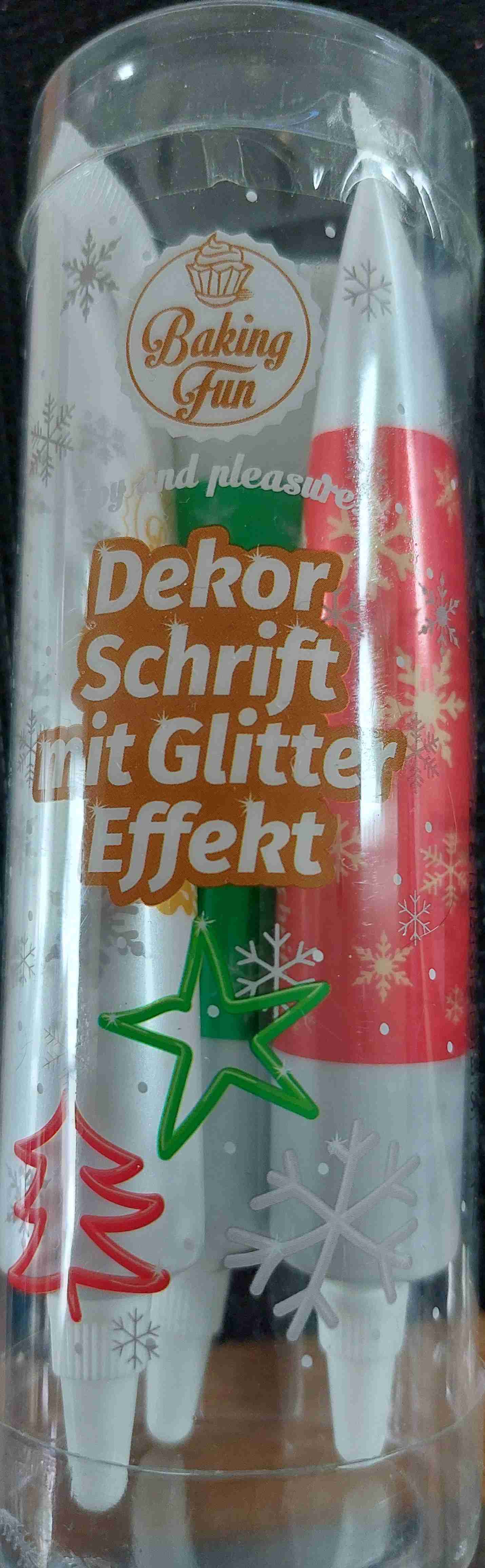 Dekor Schrift mit Glitter Effekt 