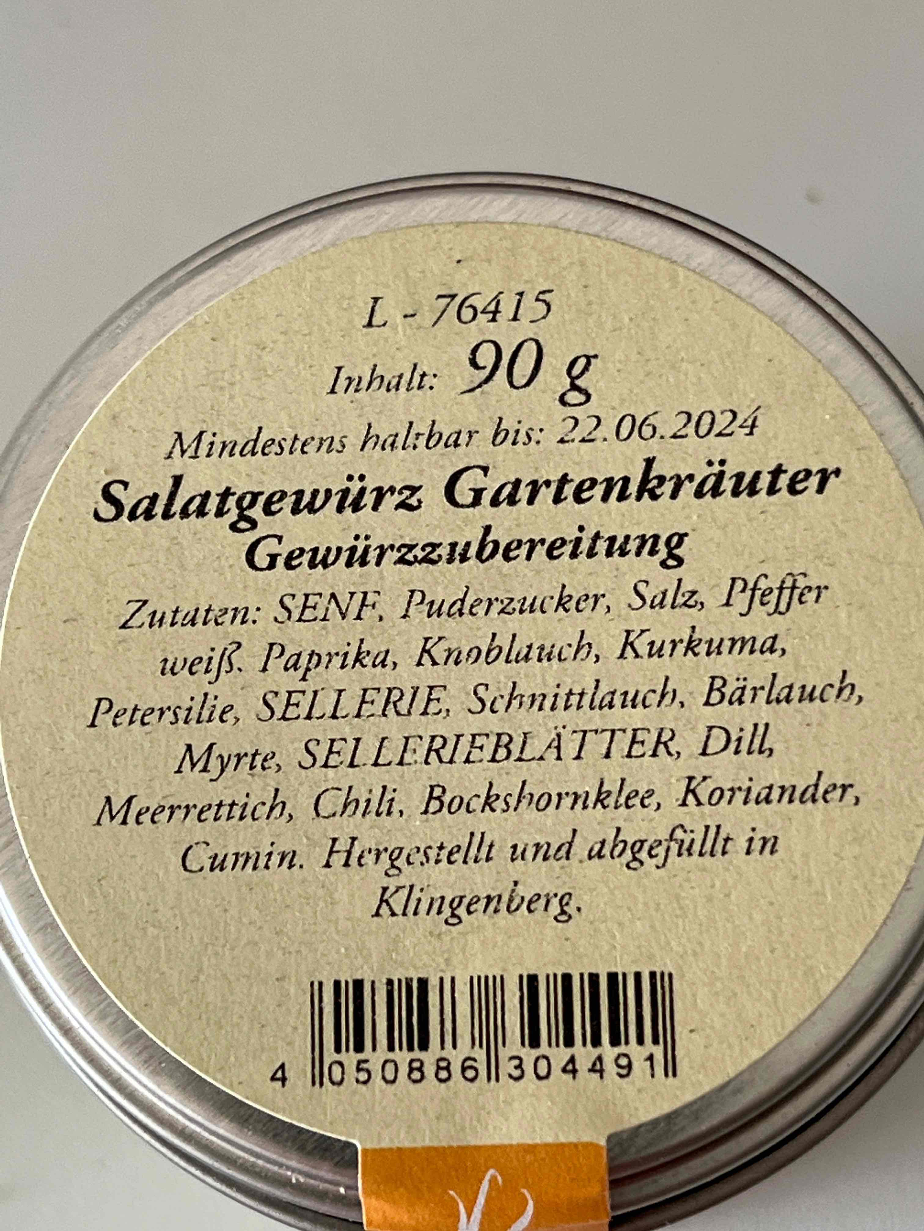 Salatgewürz Gartenkräuter Gewürzzubereitung