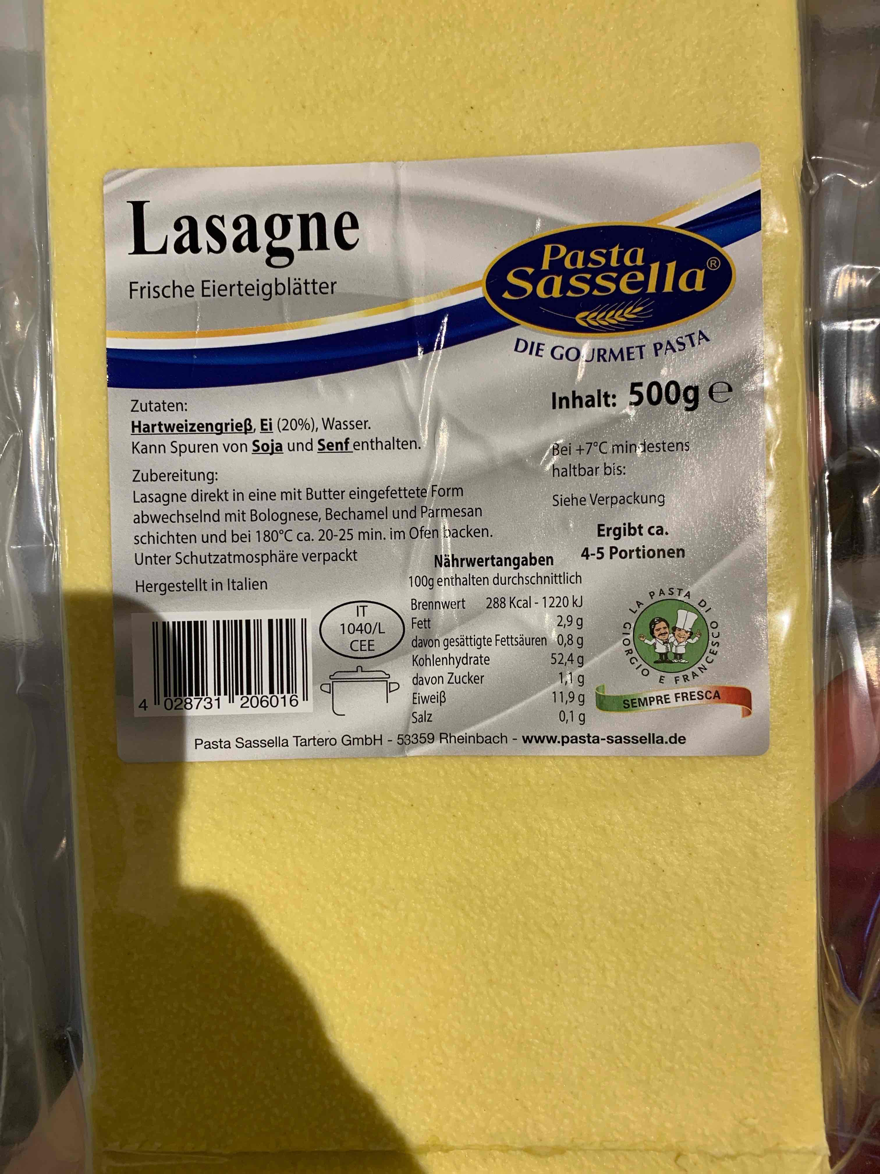Lasagne Teigblätter frisch