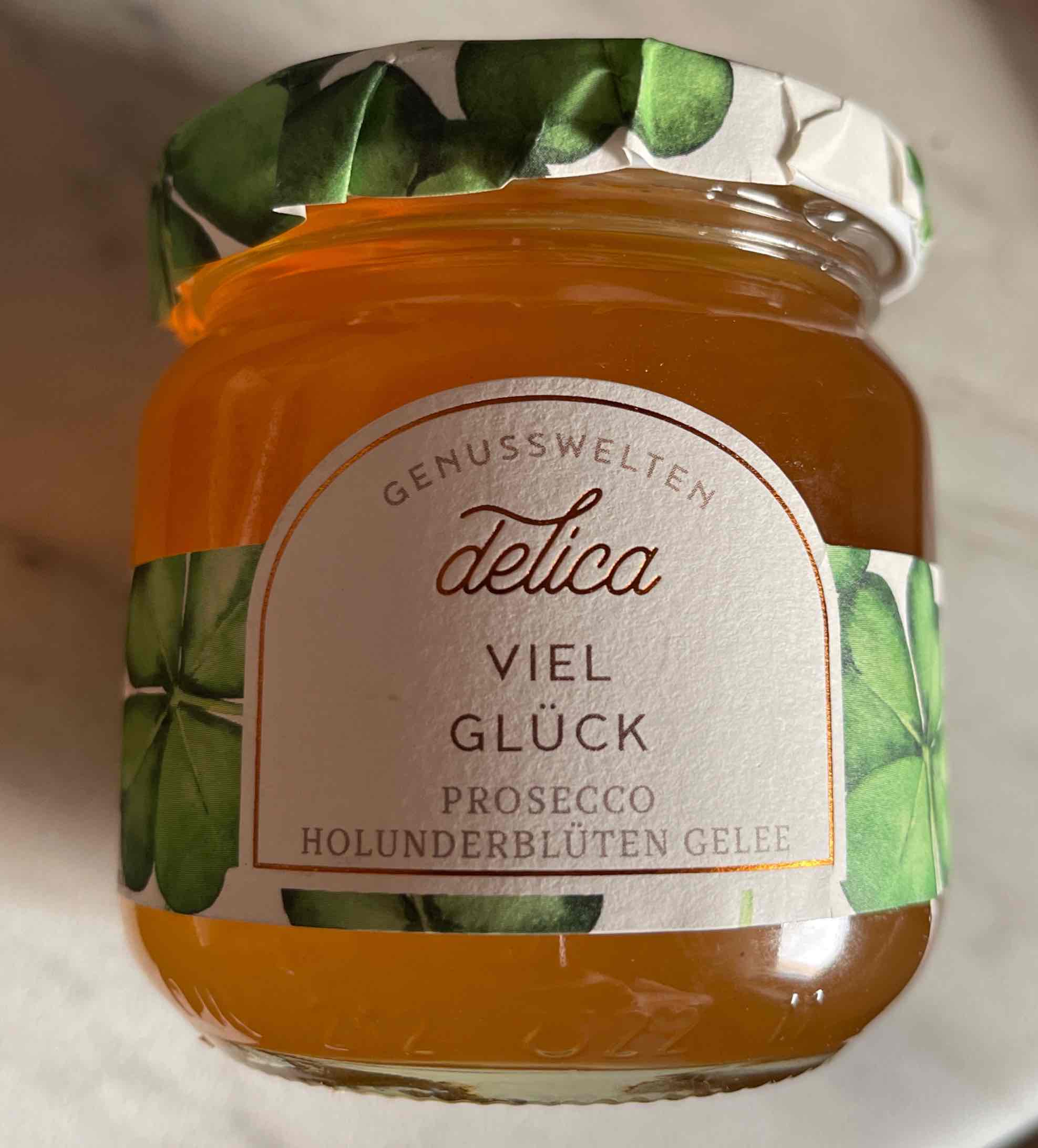 Prosecco Holunderblüten Gelee
