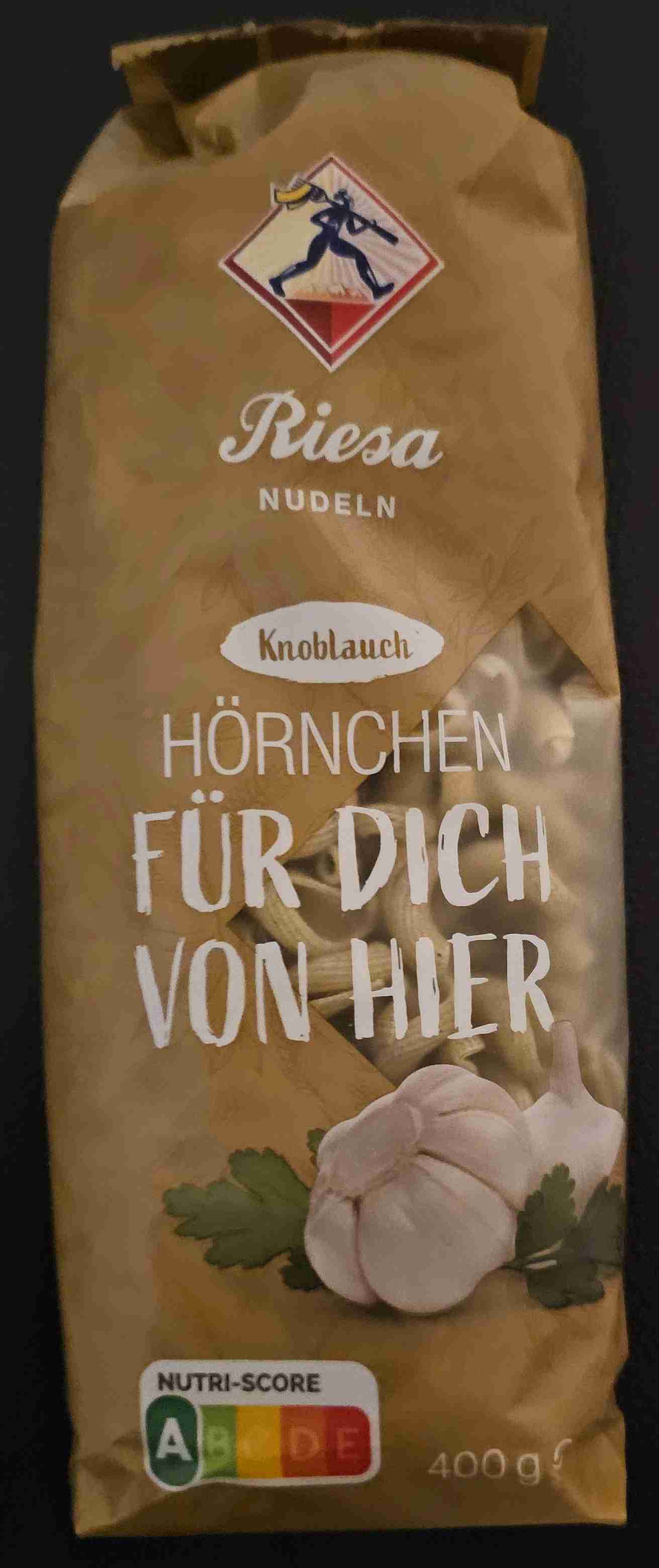 Nudeln Hörnchen mit Knoblauch