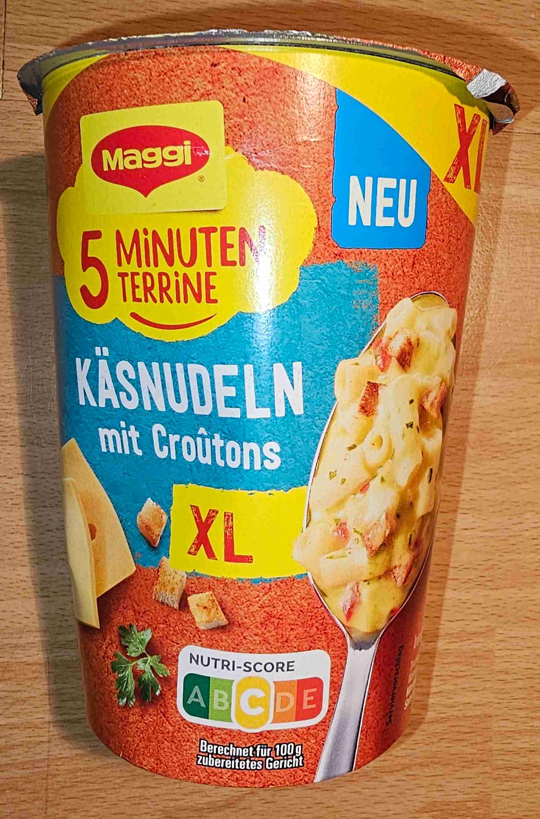Käsenudeln mit Croûtons