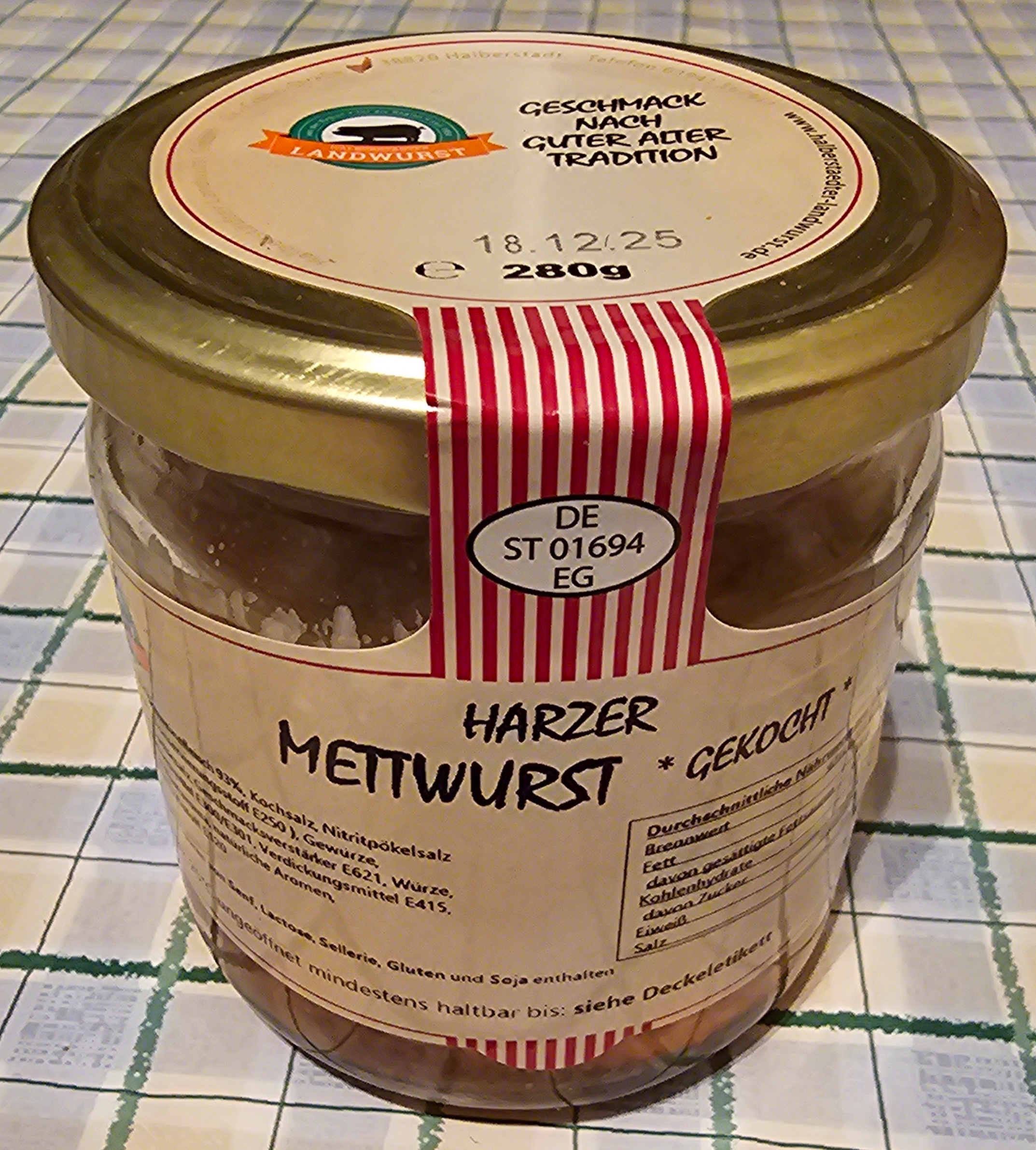 Harzer Mettwurst (gekocht)