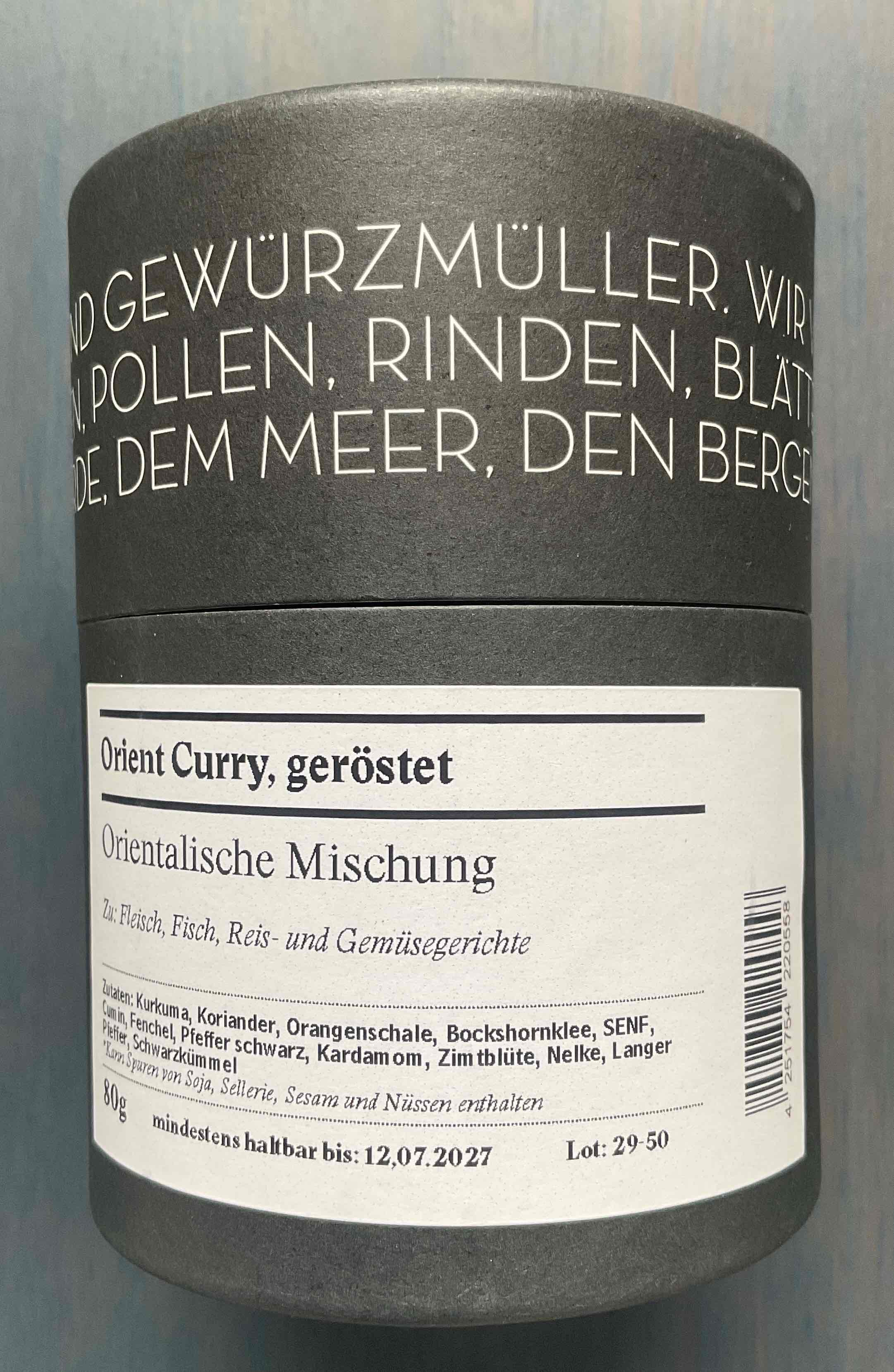 Orient Curry, geröstet