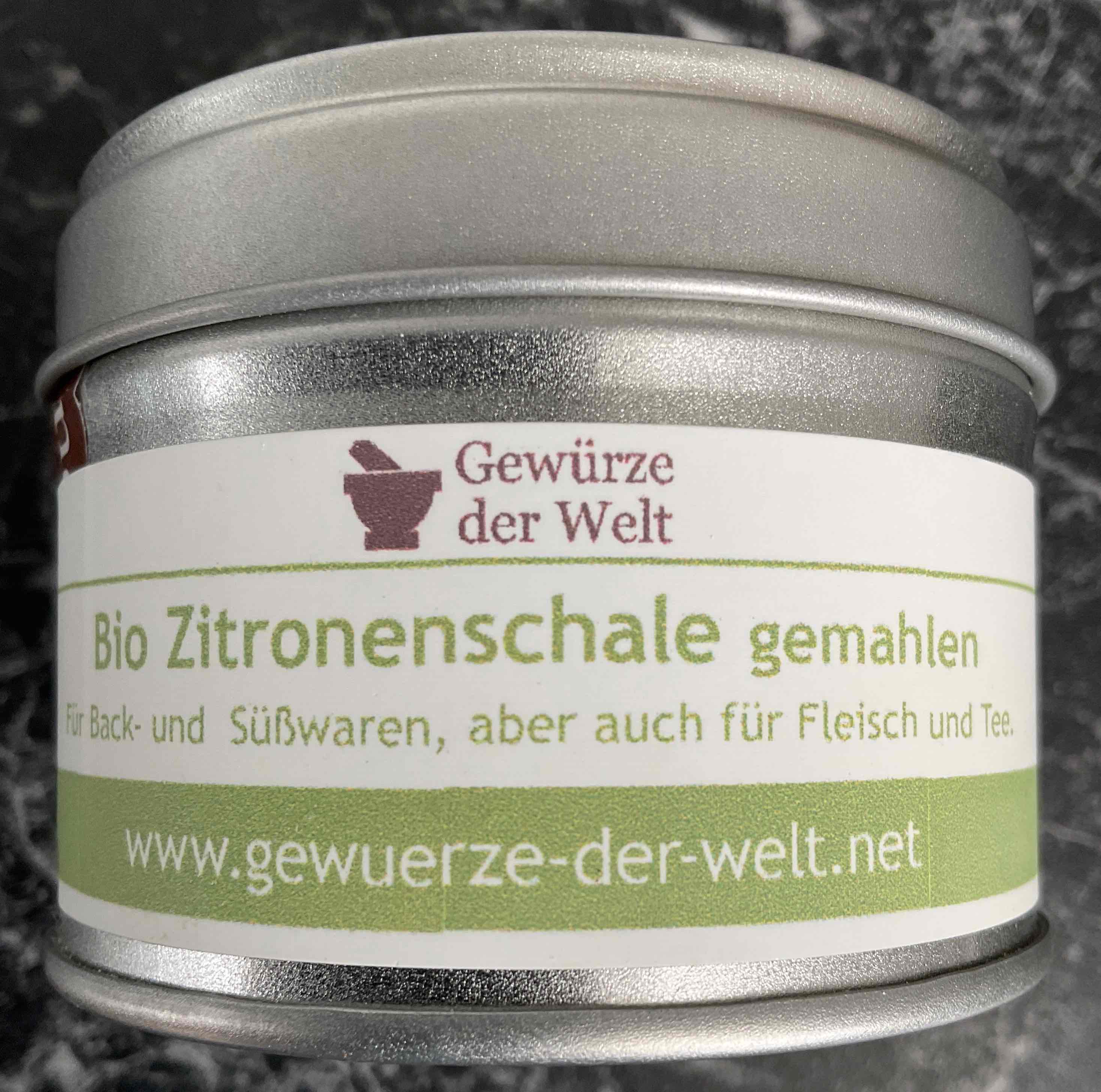 Zitronenschale gemahlen