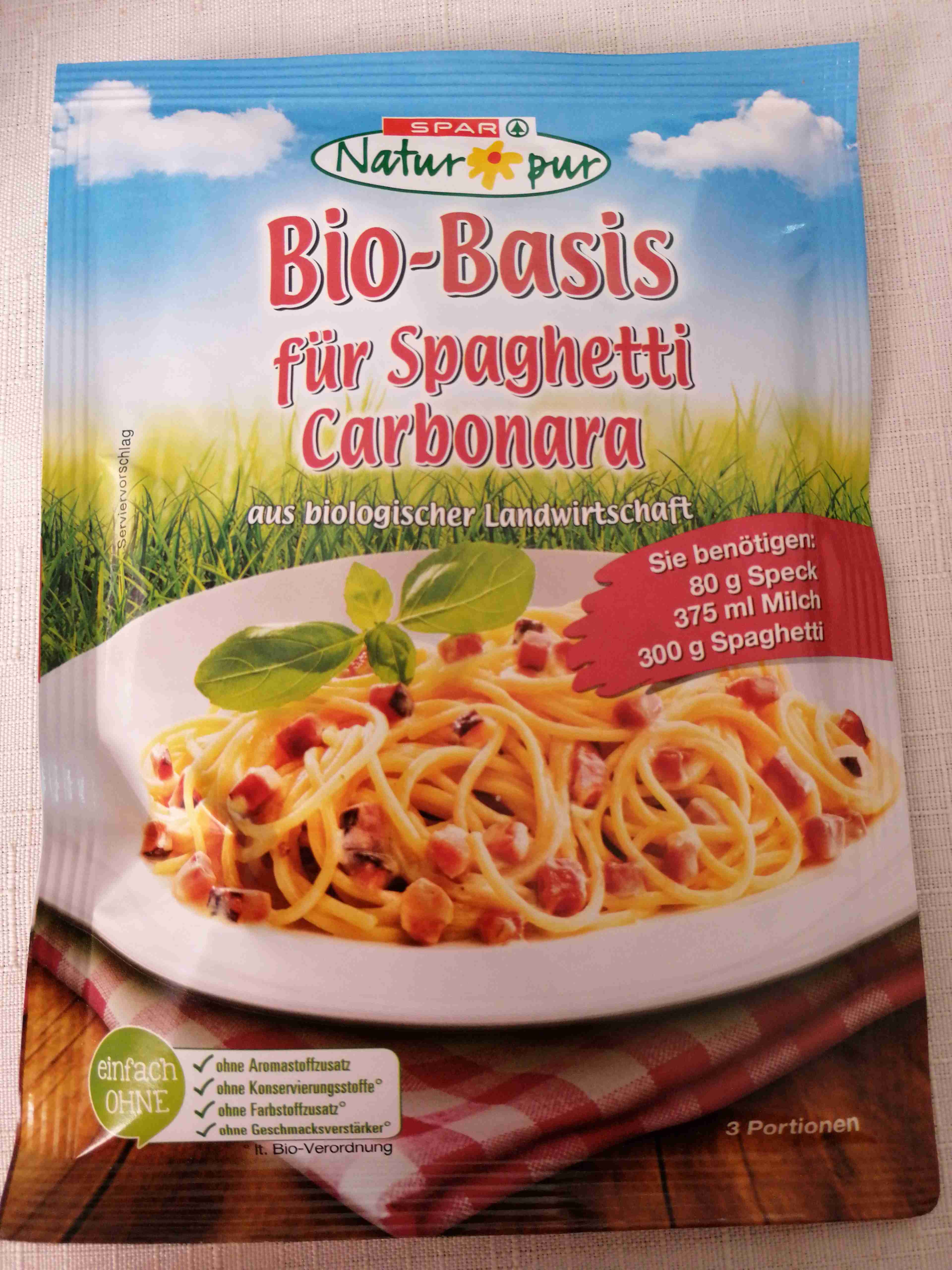 Bio-Basis für Spaghetti Carbonara 
