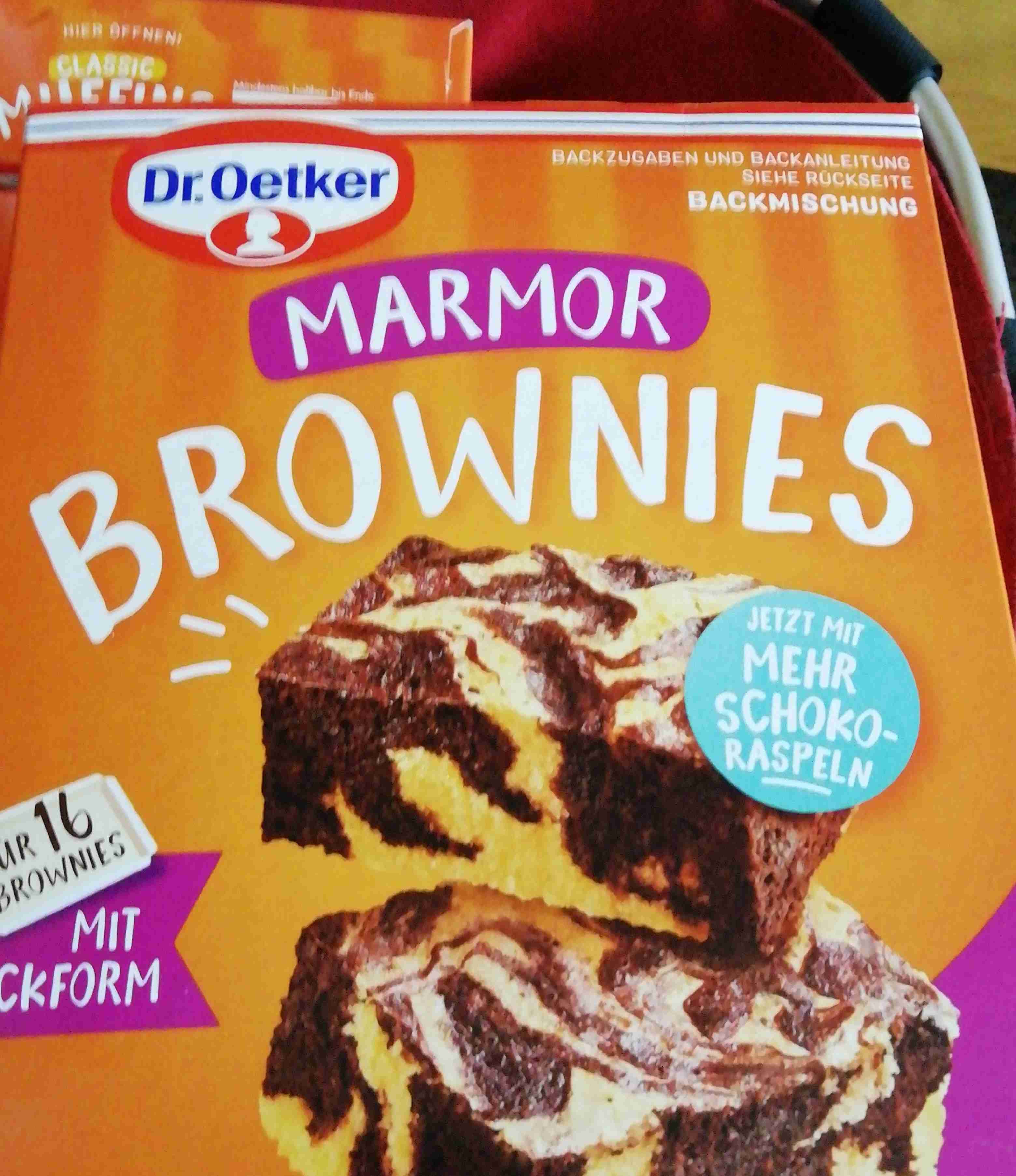Backmischung Marmor Brownies