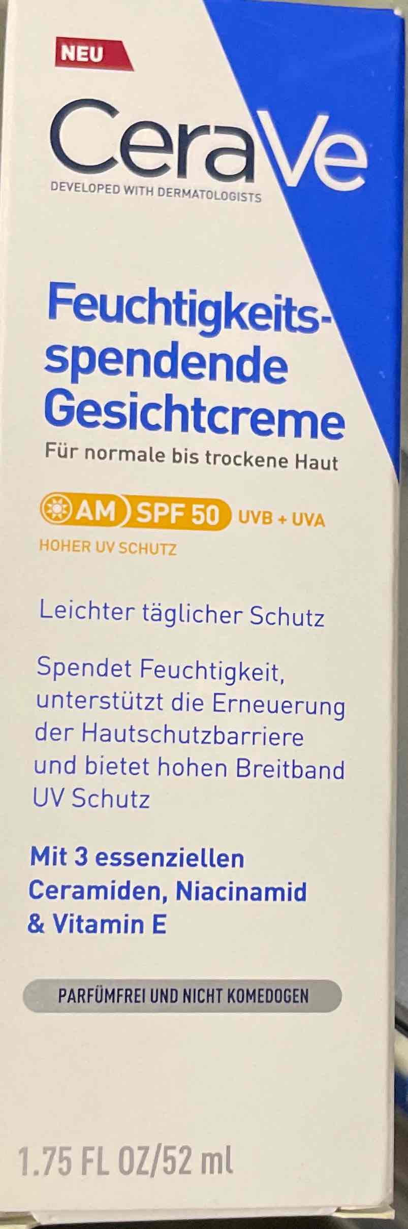 Gesichtsfeuchtigkeitscreme SPF50