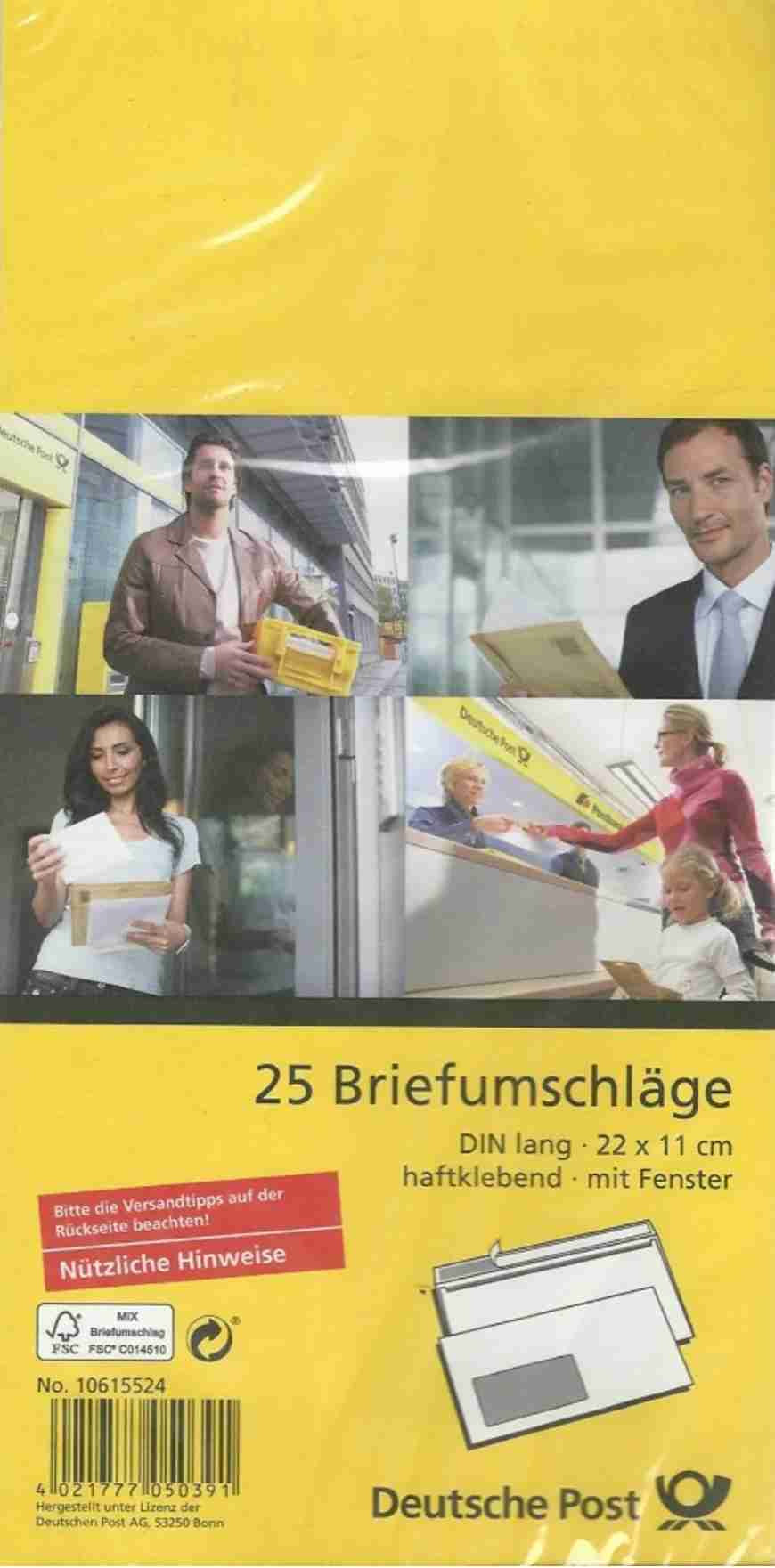 Briefumschläge, haftklebend, mit Fenster