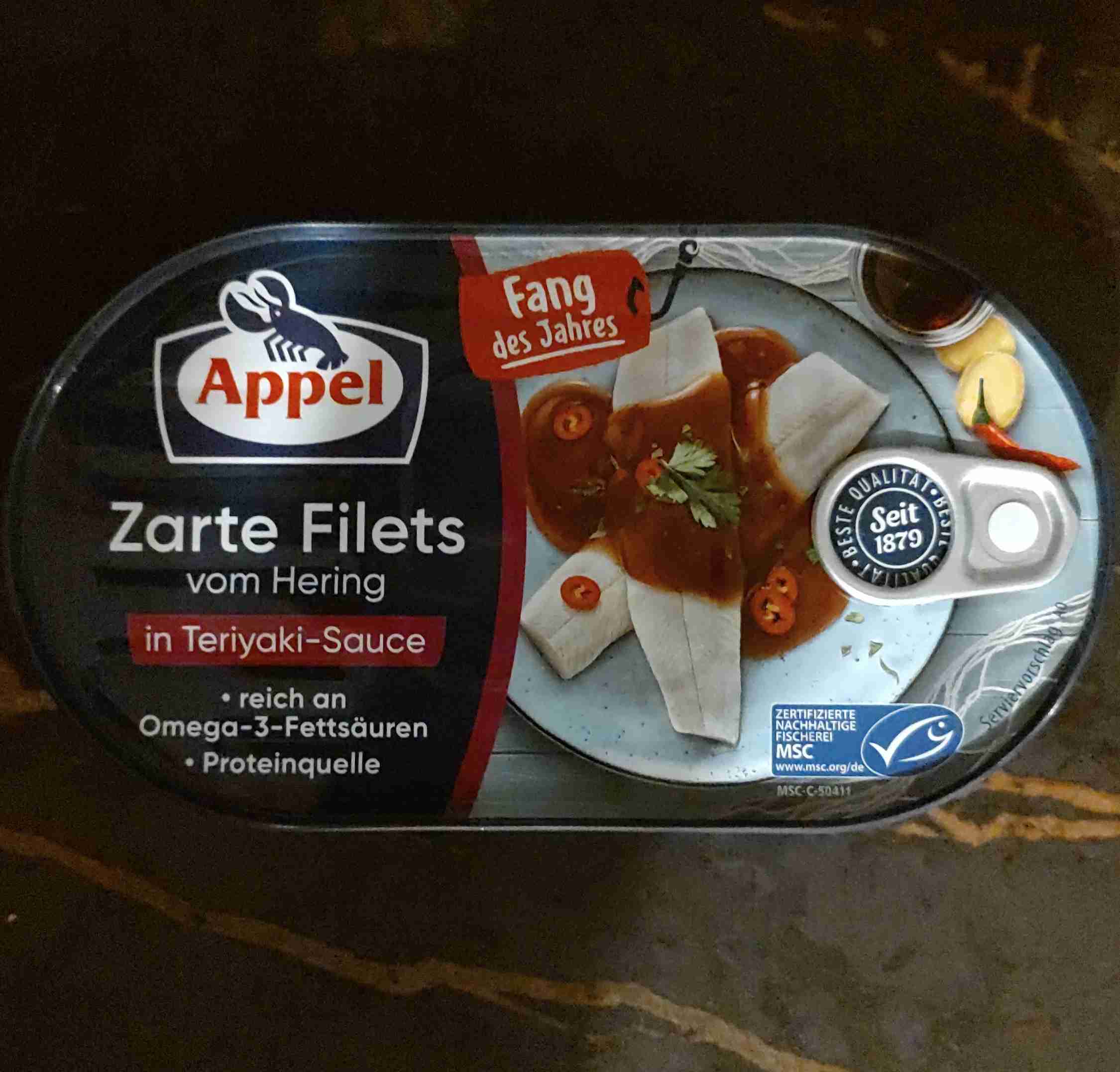 Zarte Filets vom Hering Teriyaki-Sauce