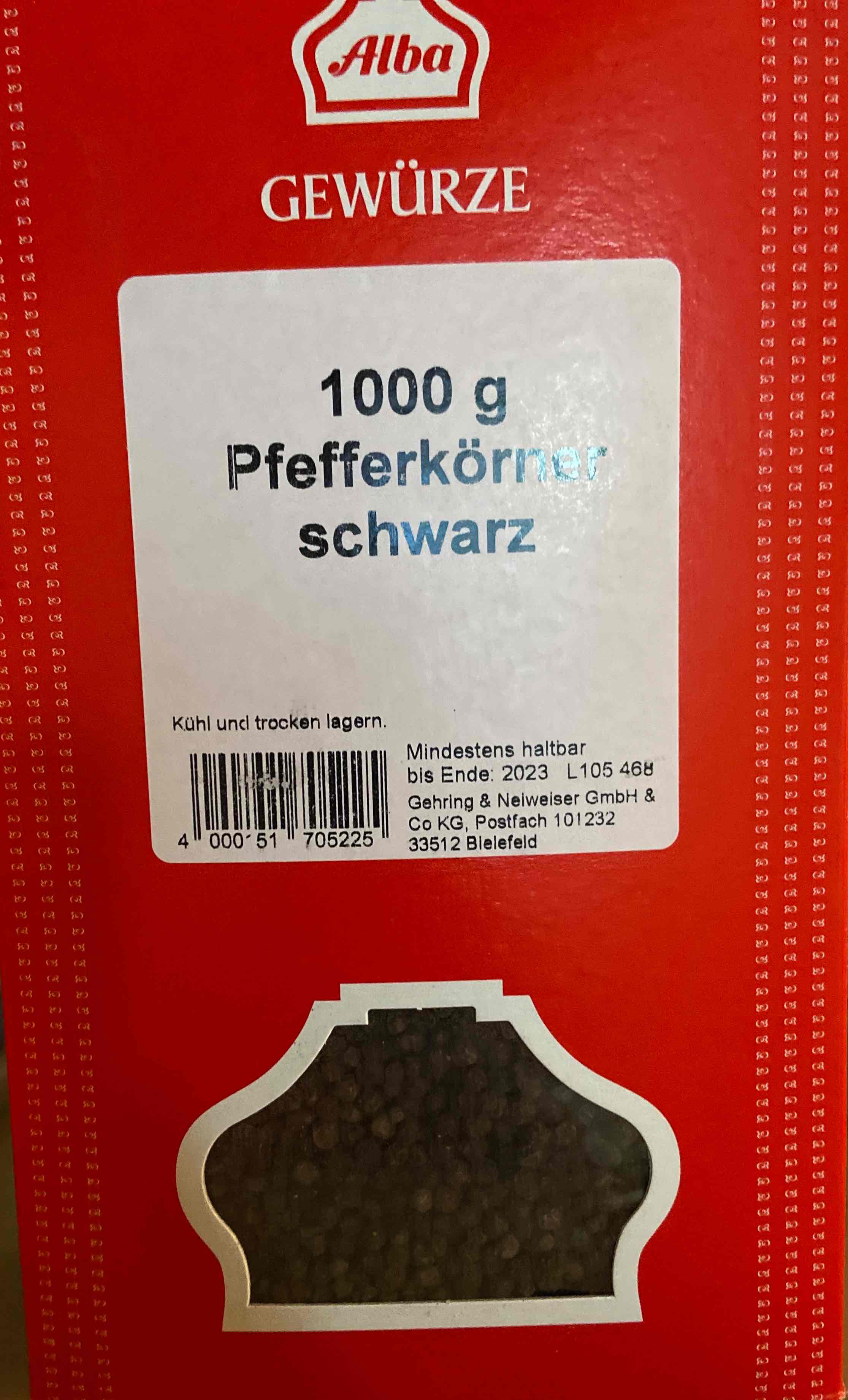Pfefferkörner schwarz