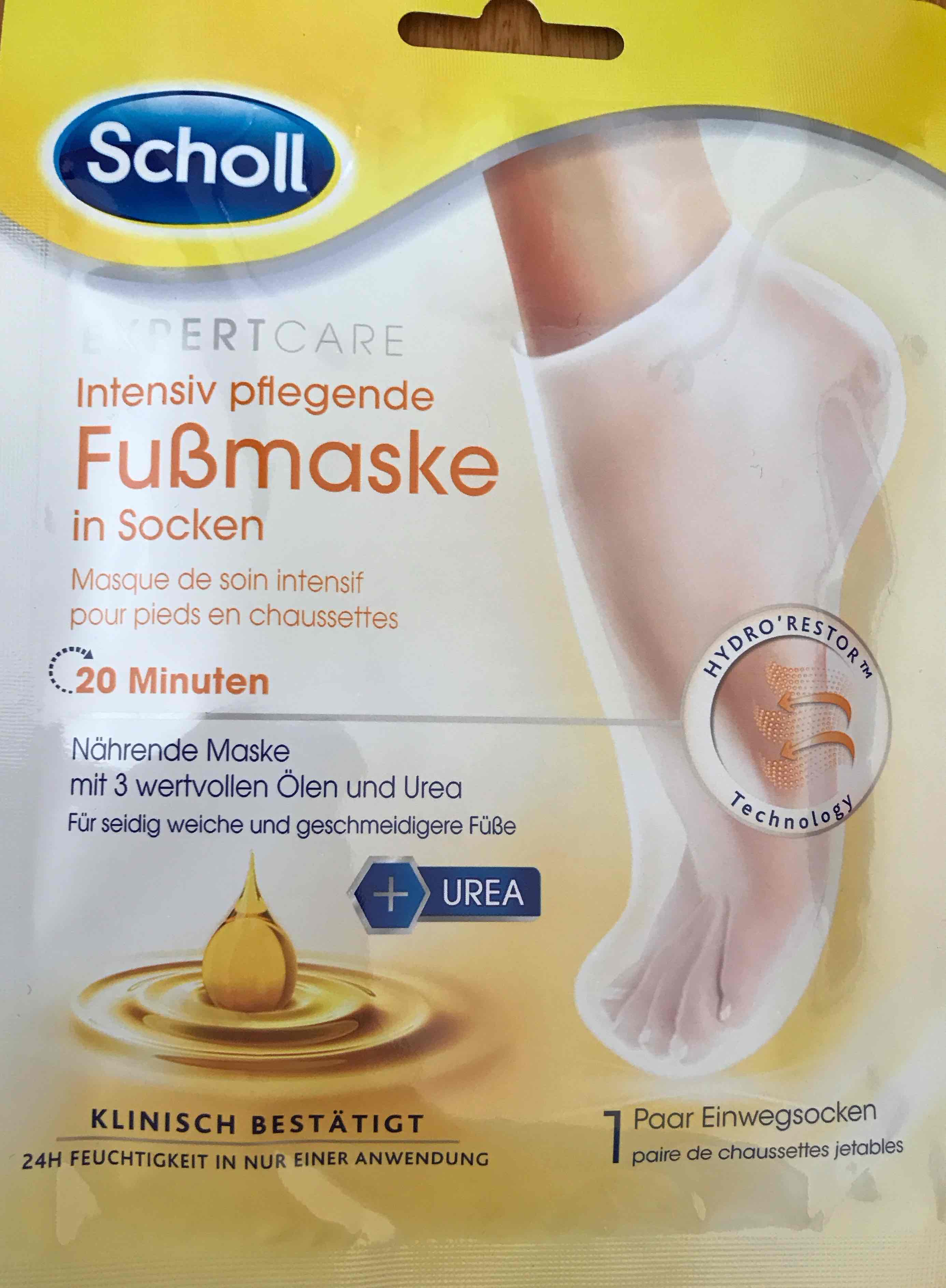 Fussmaske mit Ölen und Urea