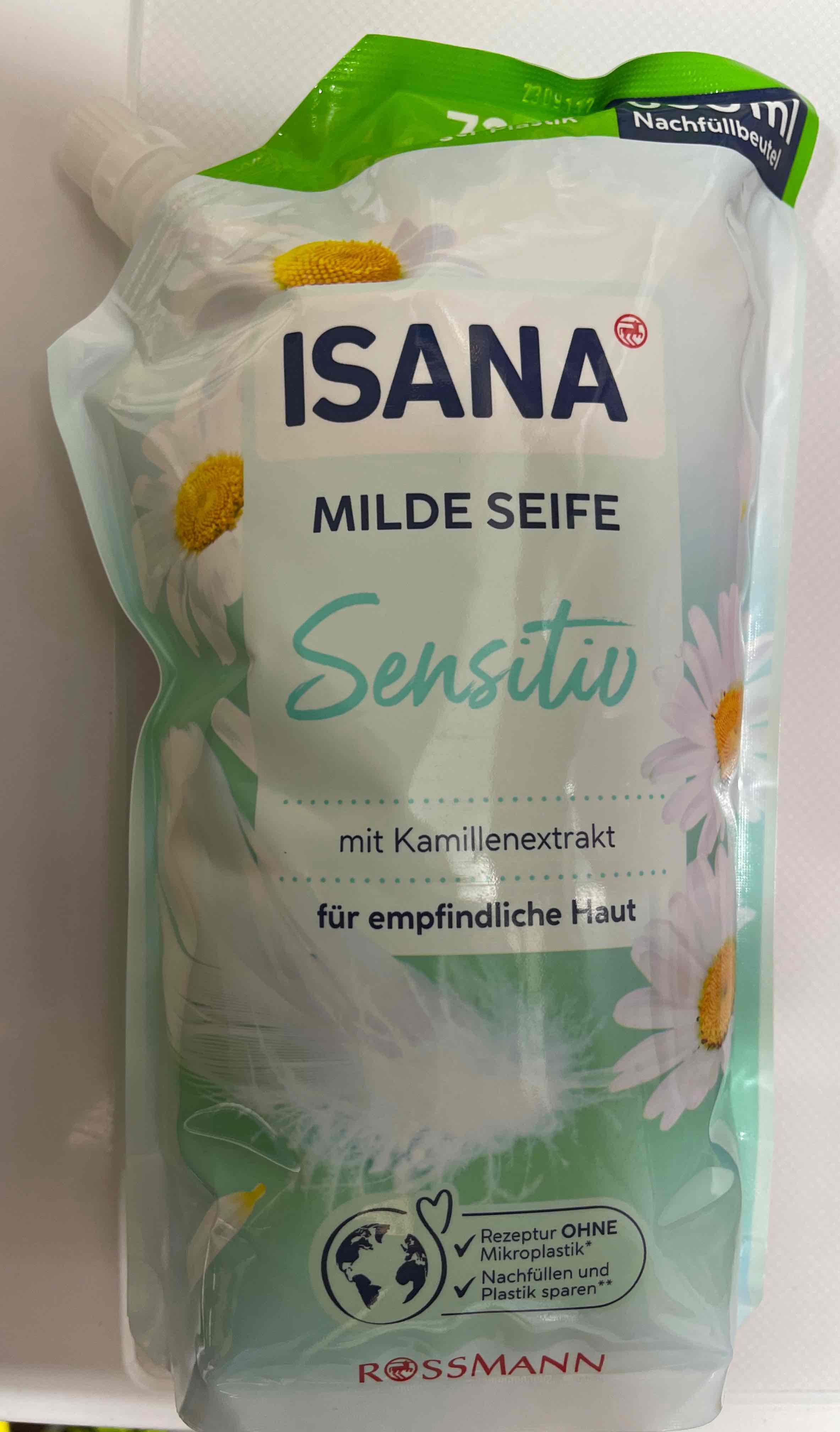 Milde Seife Nachfüllbeutel, Sensitiv - ISANA