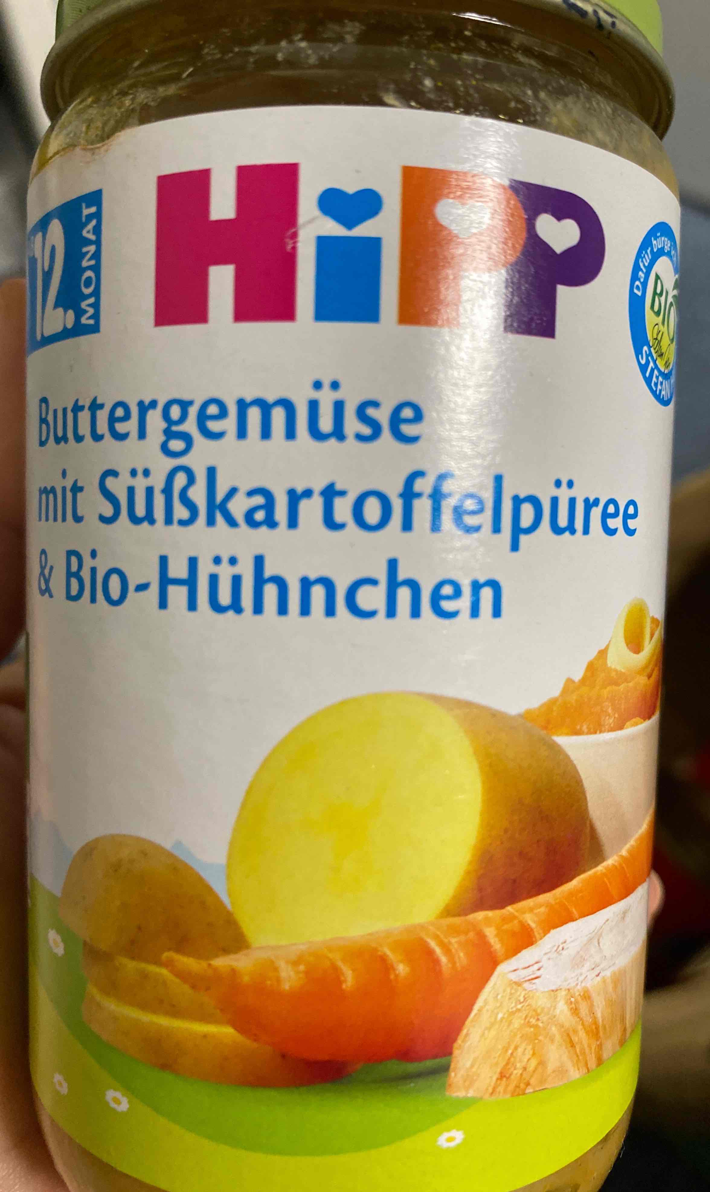Buttergemüse mit Süßkartoffelpüree & Bio-Hänchen